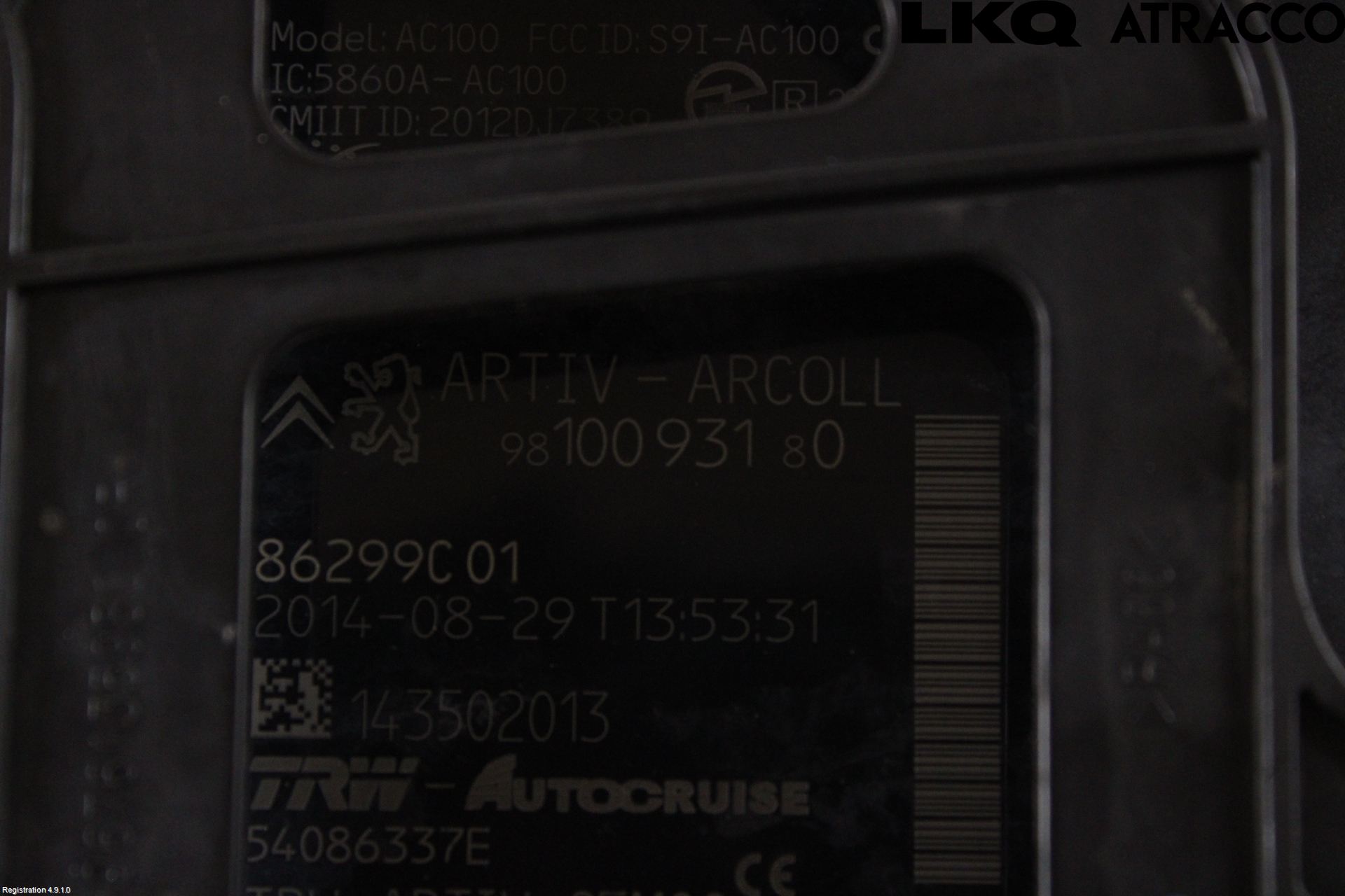 Peugeot 308 14-21 Sensor Aktivt Kollisionsskydd