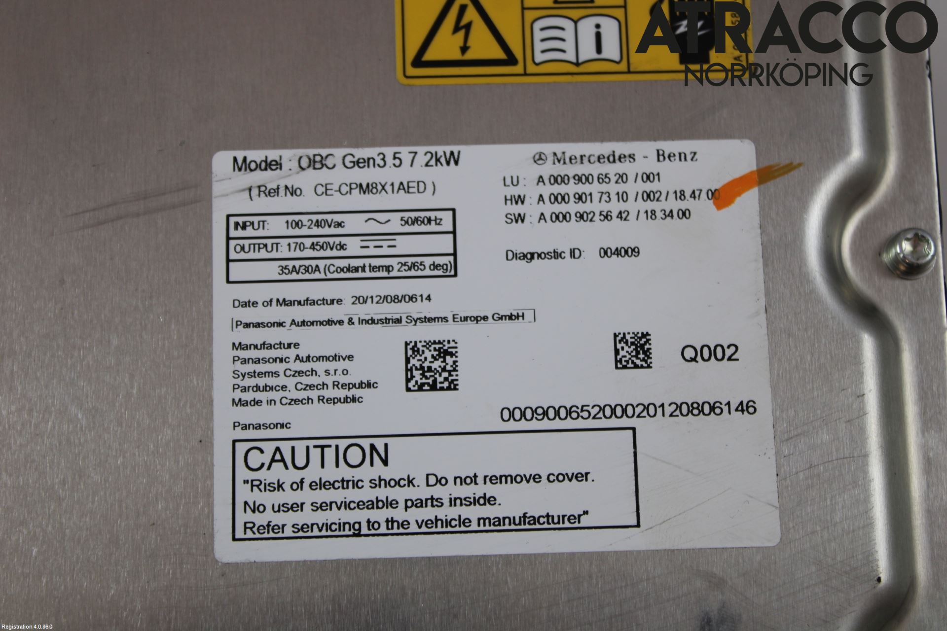 Mercedes-Benz MB EQC (N293) 20- Batteriladdare Högspänning