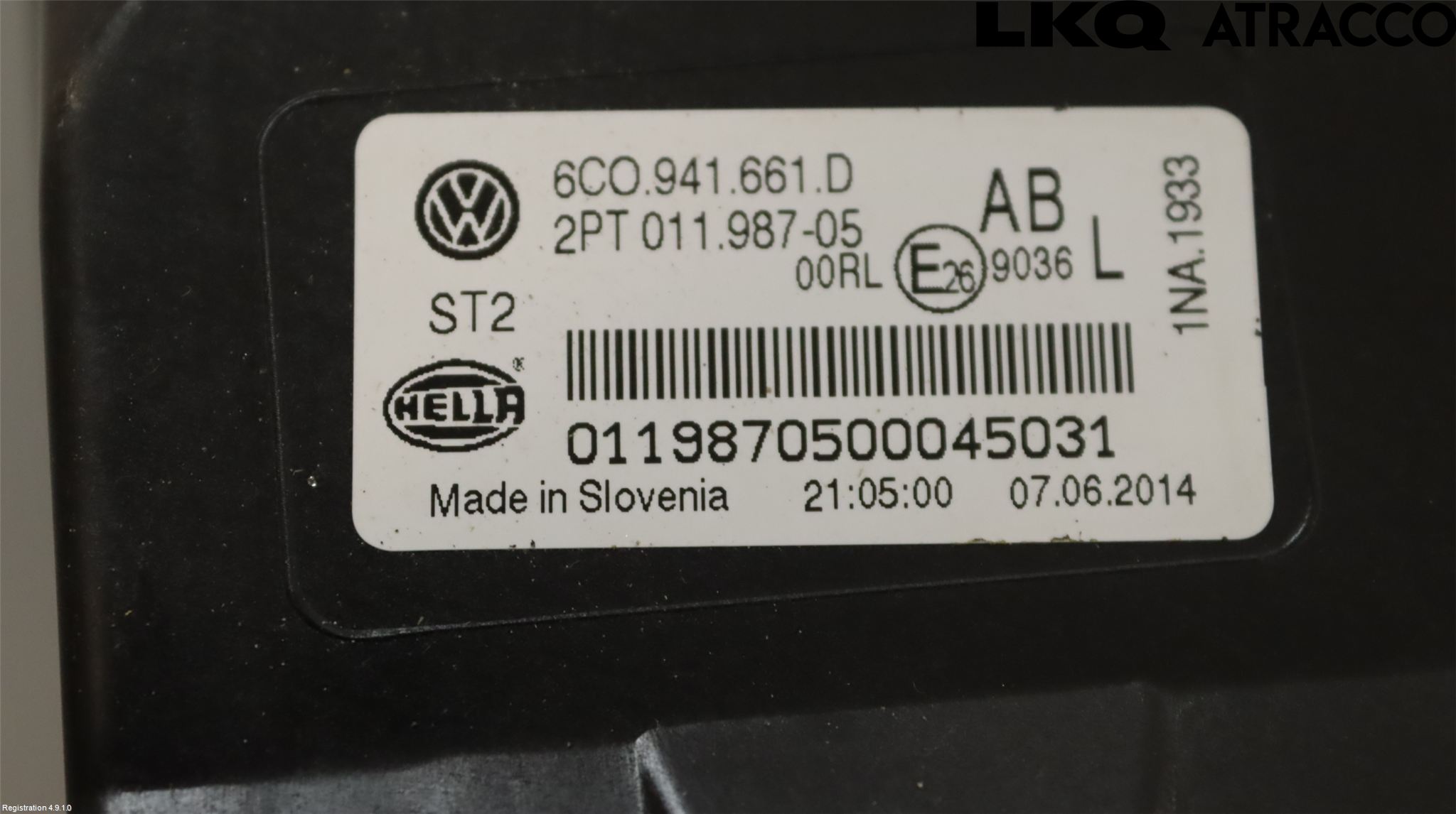 Volkswagen VW POLO 10-17 Dimljus-Varselljus Fram