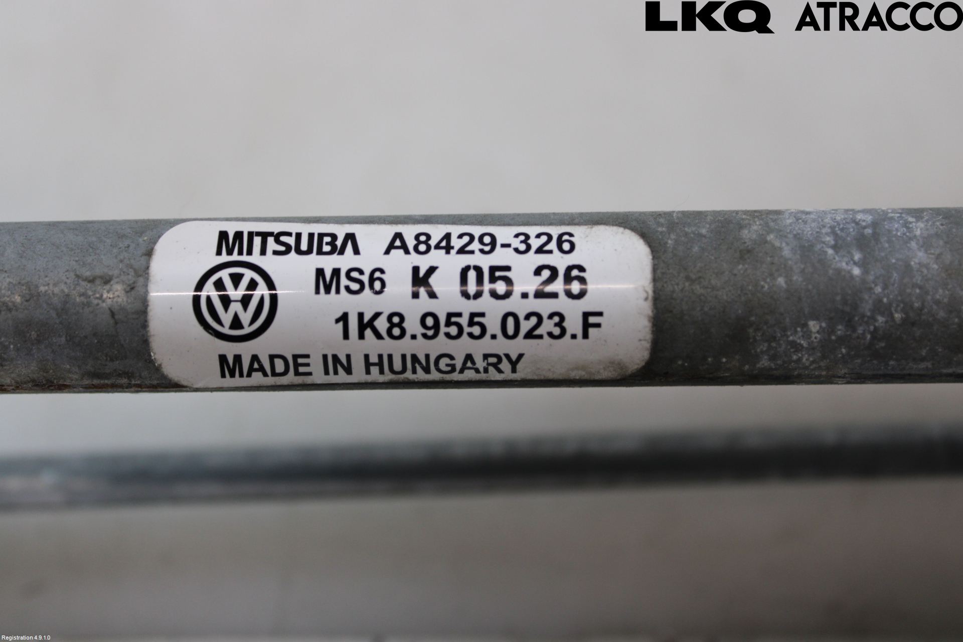 Volkswagen VW SCIROCCO 09-17 Torkarmekanism Vindruta