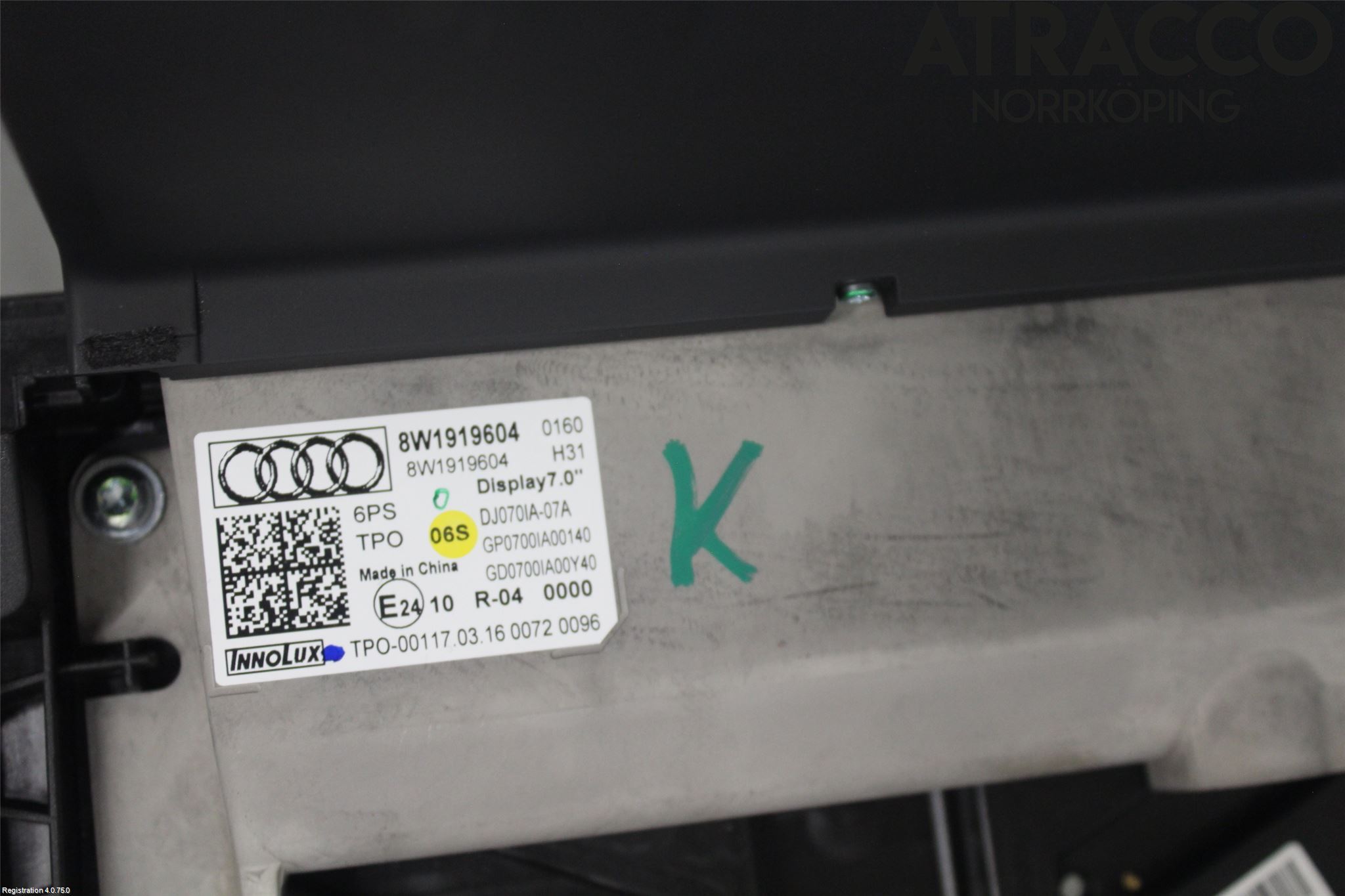 Audi A4/S4 B9 16-19 Bildskärm