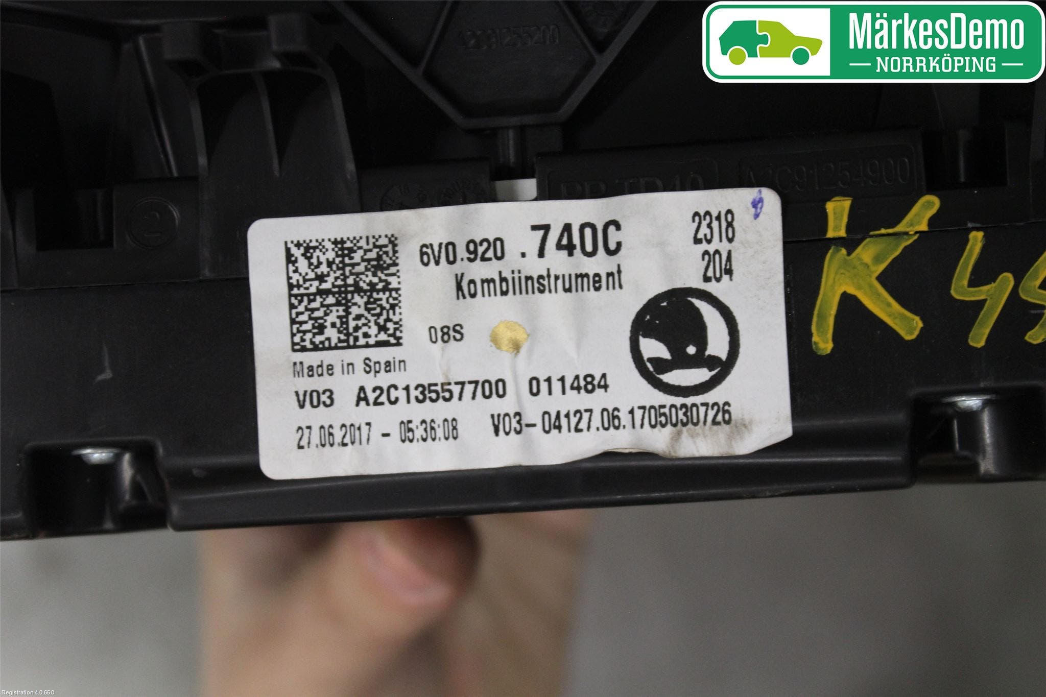 Skoda FABIA 15-21 Instrument Komb