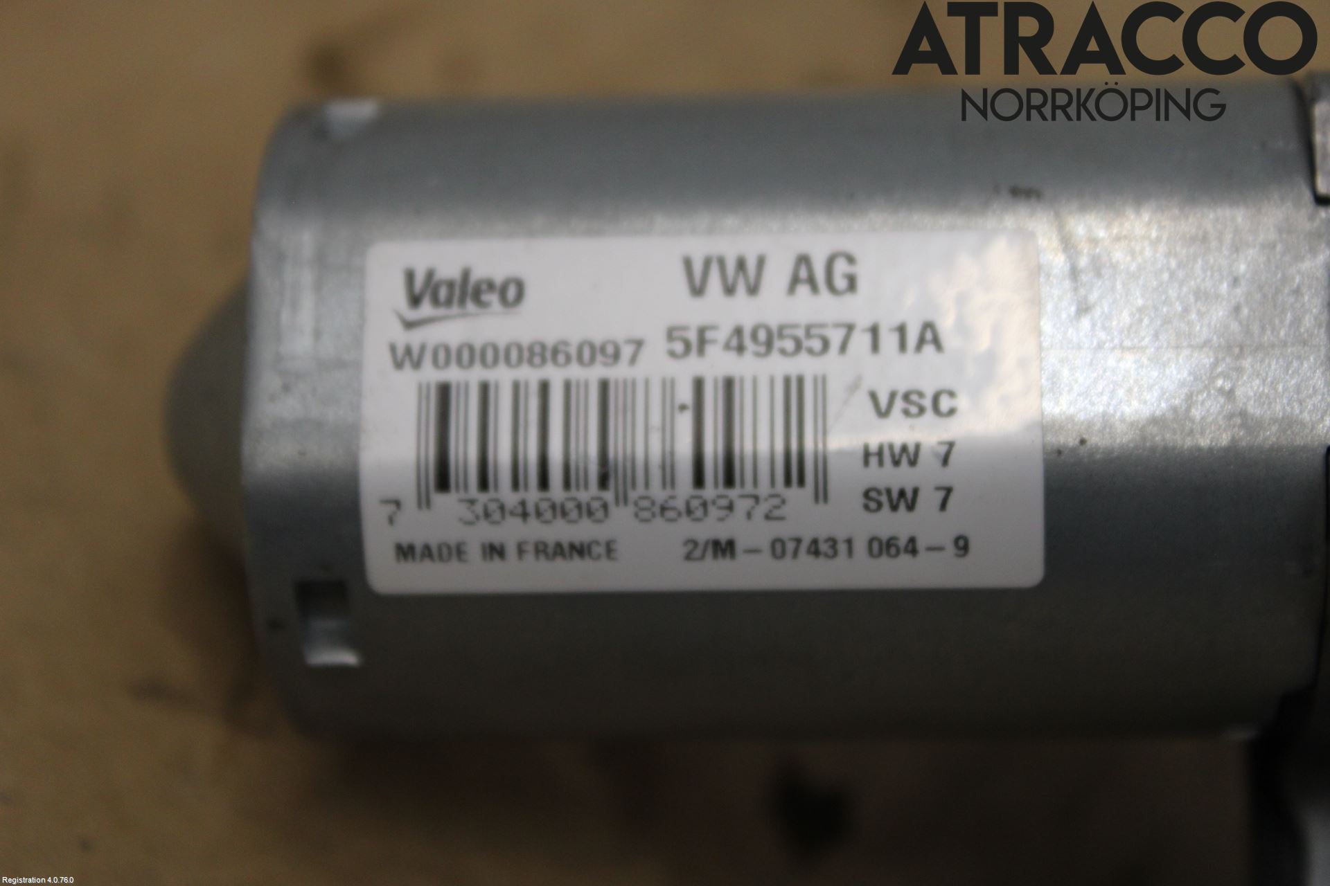 Skoda FABIA 15-21 Torkarmotor Baklucka