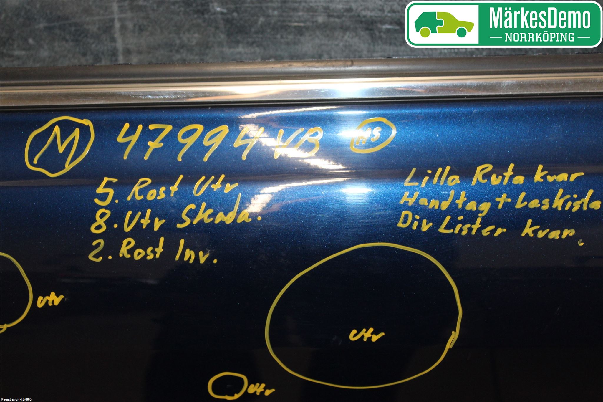 Toyota AVENSIS 03-06 Dörr Bak Vänster