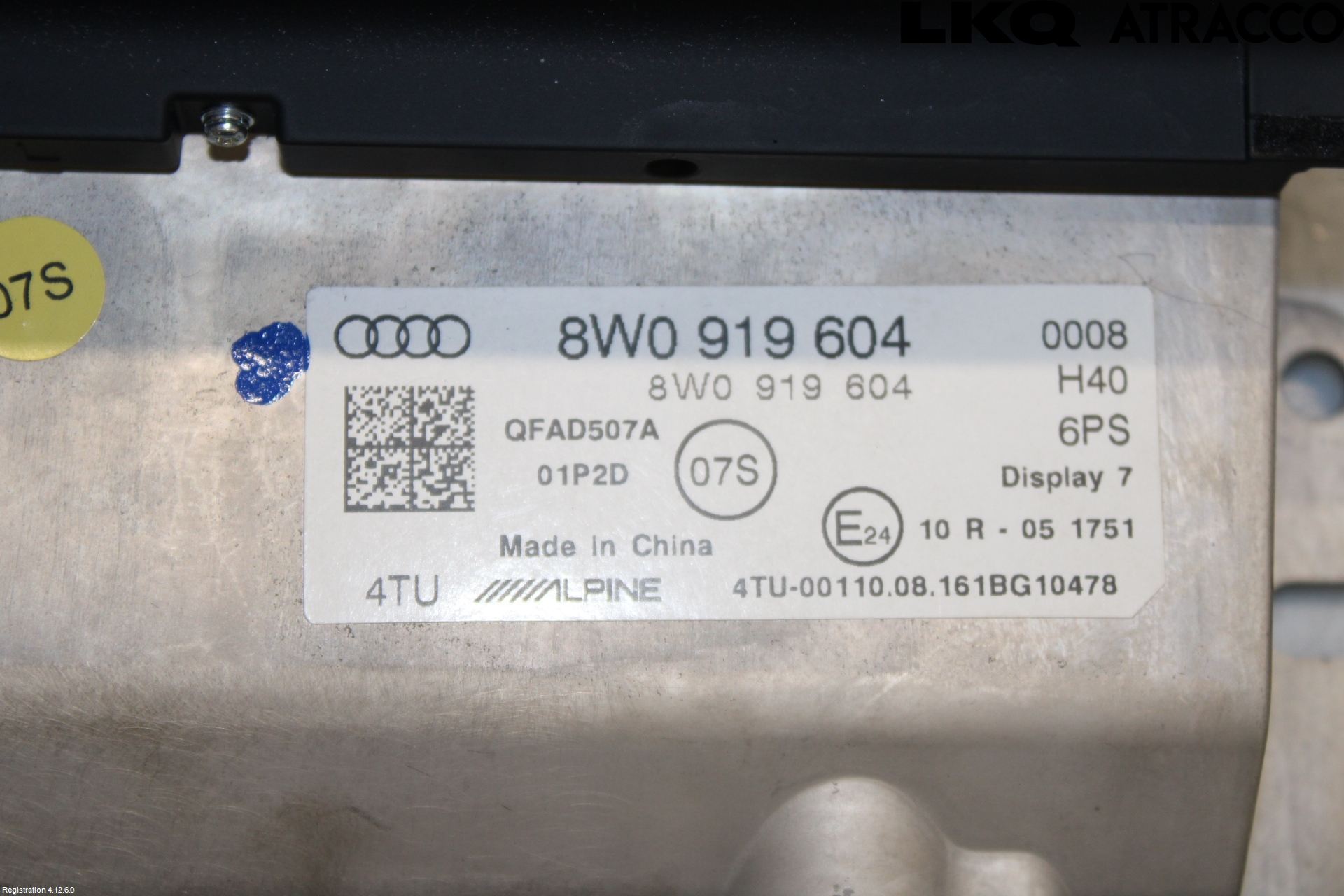 Audi A4/S4 B9 16-19 Bildskärm