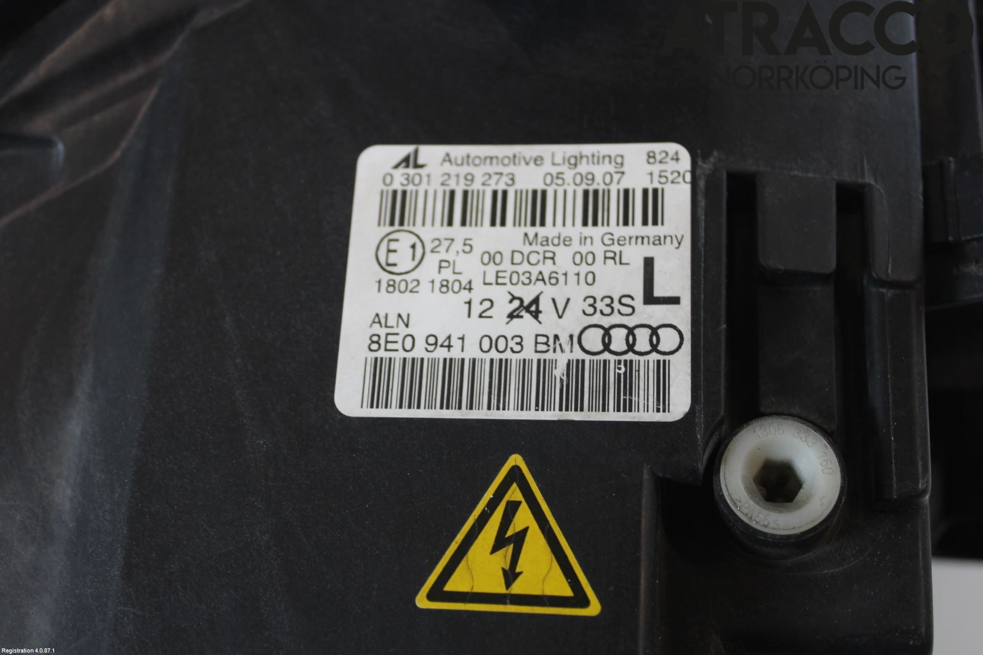 Audi A4/S4 05-07 Strålkastare Vänster