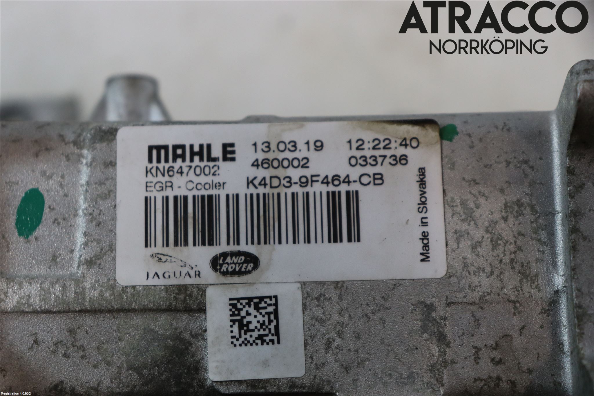 Jaguar F-PACE Avgaskylare