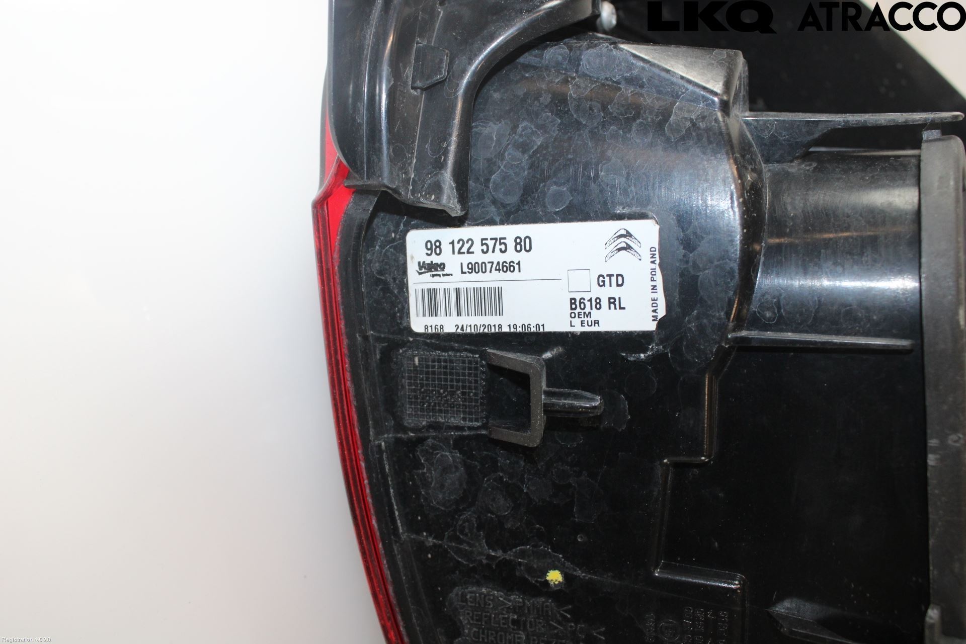 Citroen COTROEN C3 17-24 Bakljus Vänster