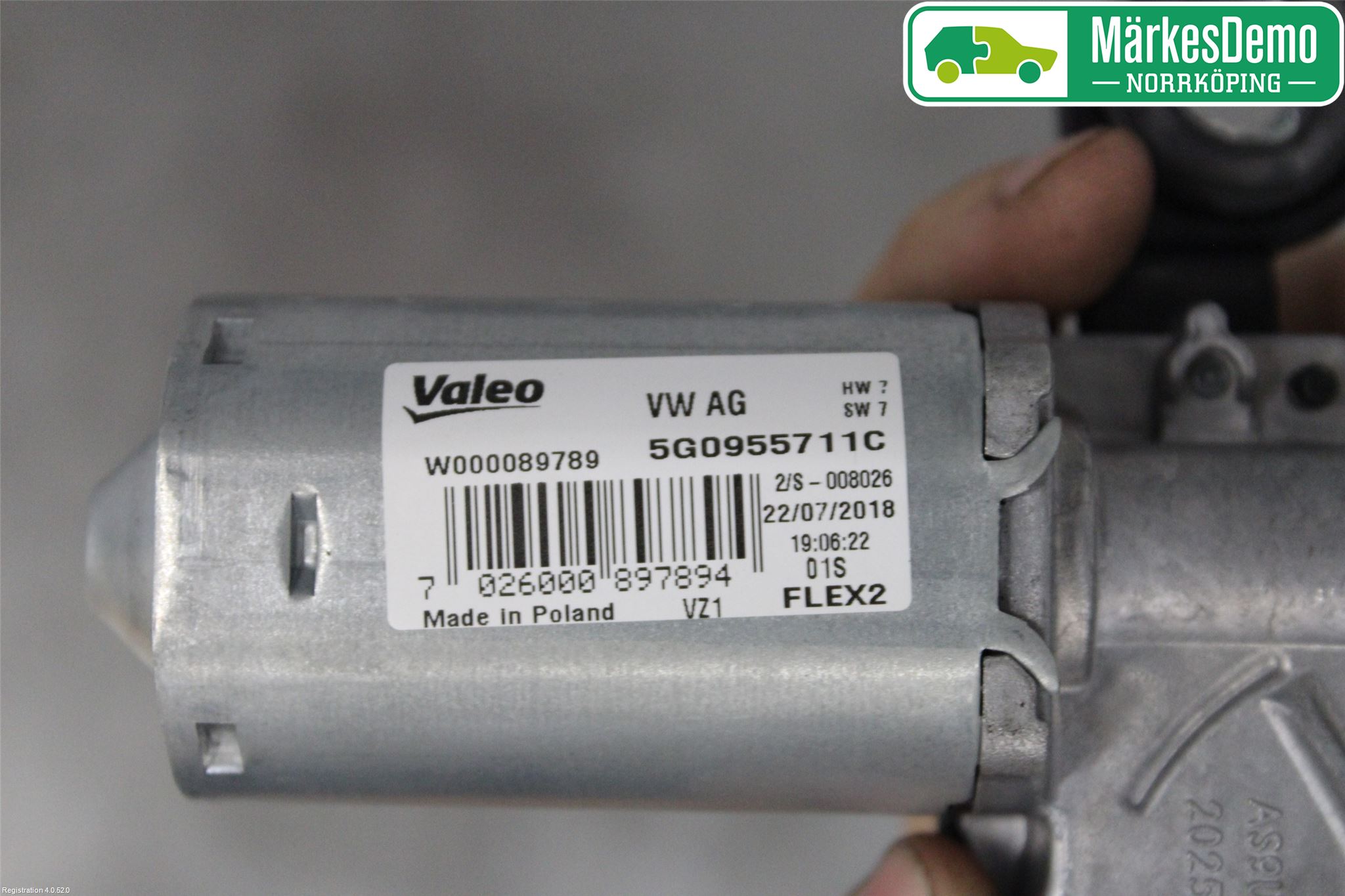 Volkswagen VW PASSAT 15-19 Torkarmotor Baklucka
