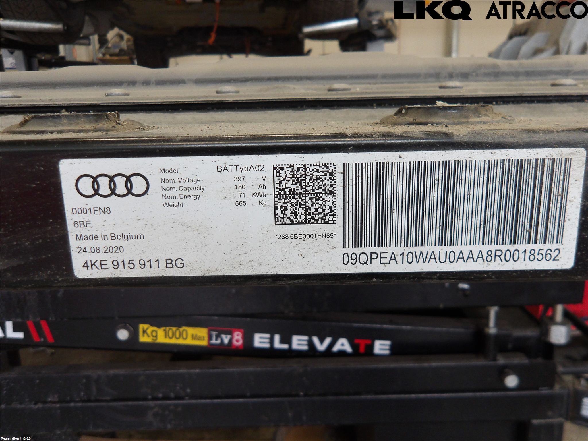 Audi E-TRON, S GE 19- Batteri Högspänning