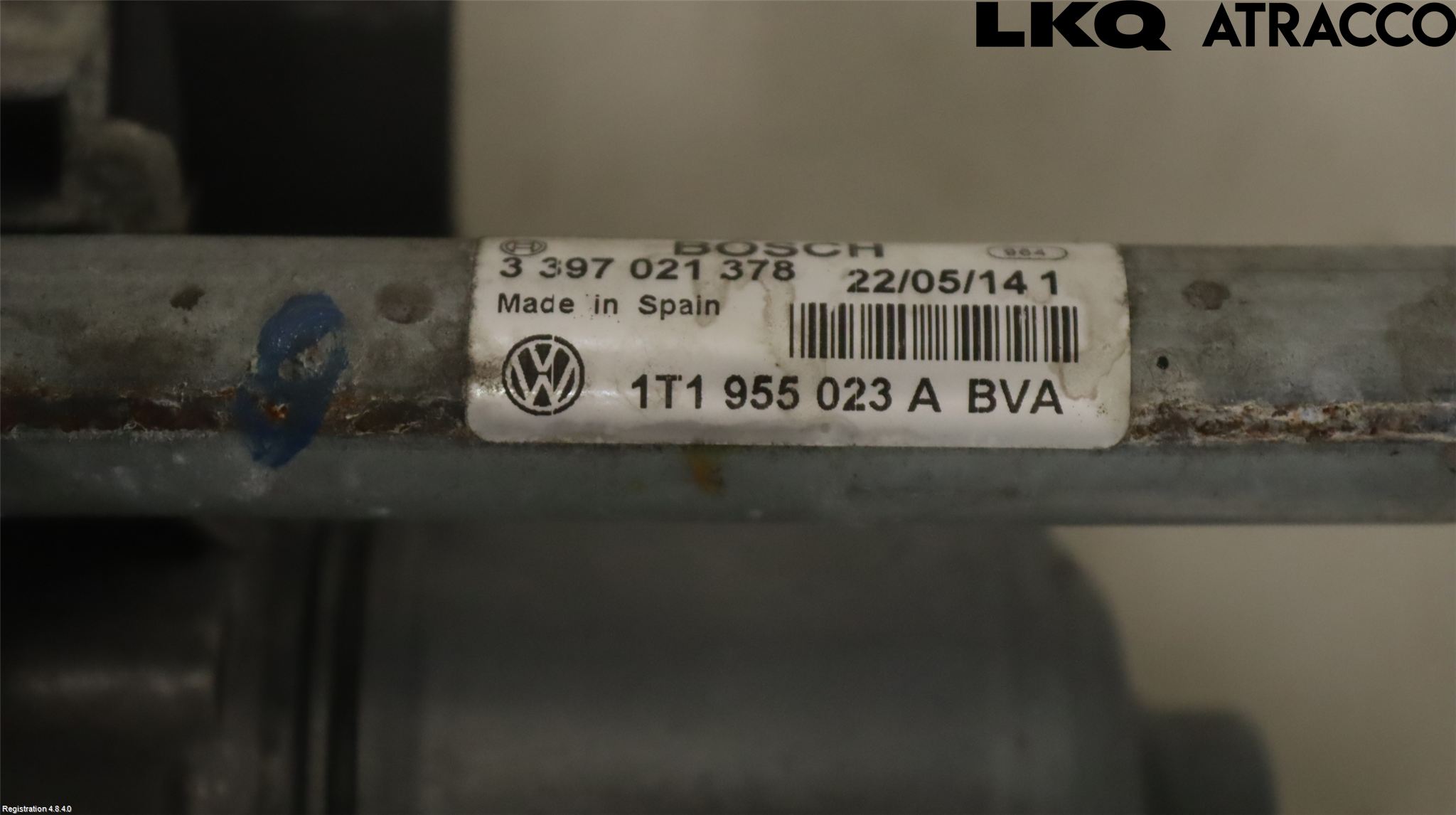 Volkswagen VW TOURAN 10-15 Torkarmekanism Vindruta