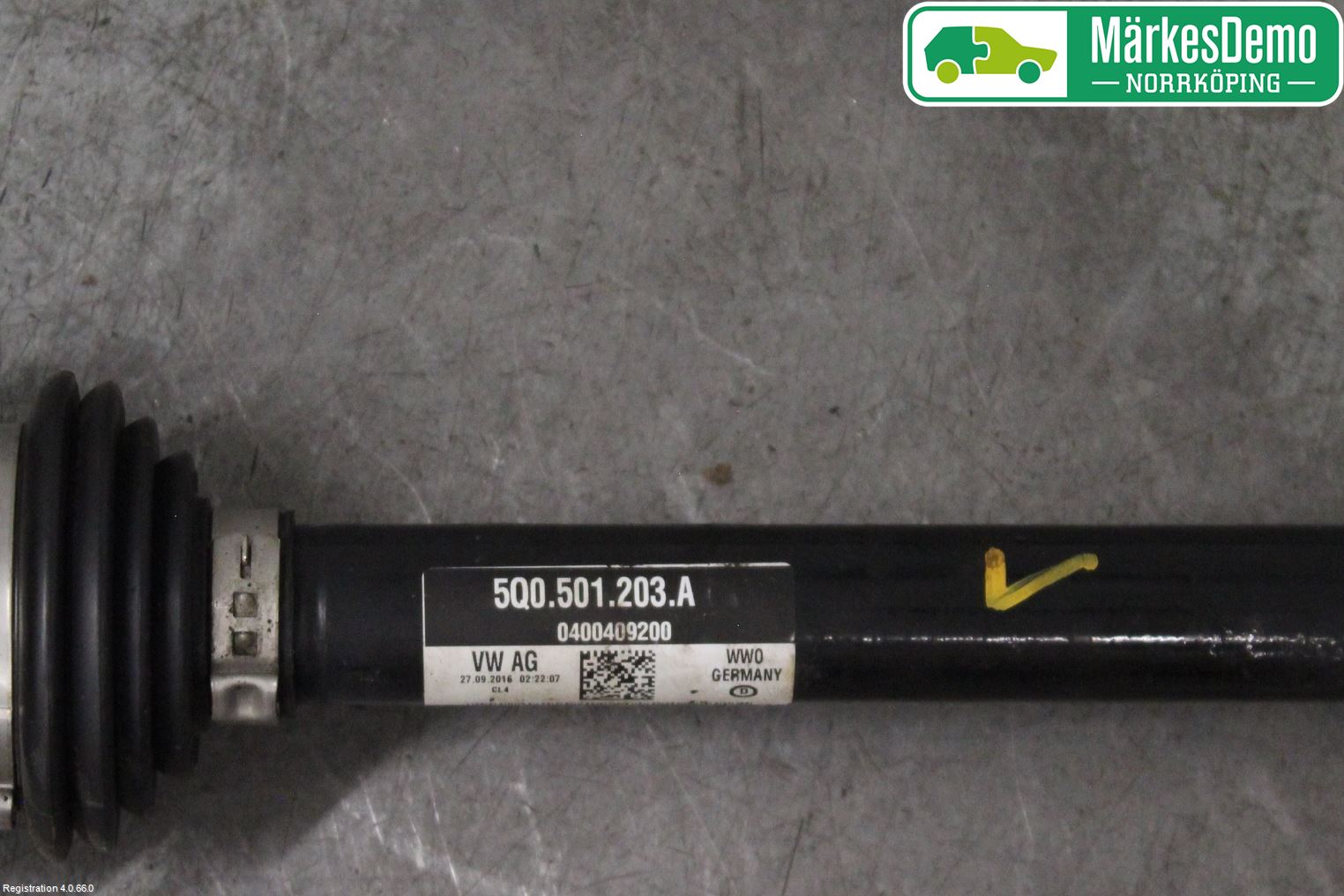 Volkswagen VW GOLF / E-GOLF VII 13-20 Drivaxel Bak Vänster