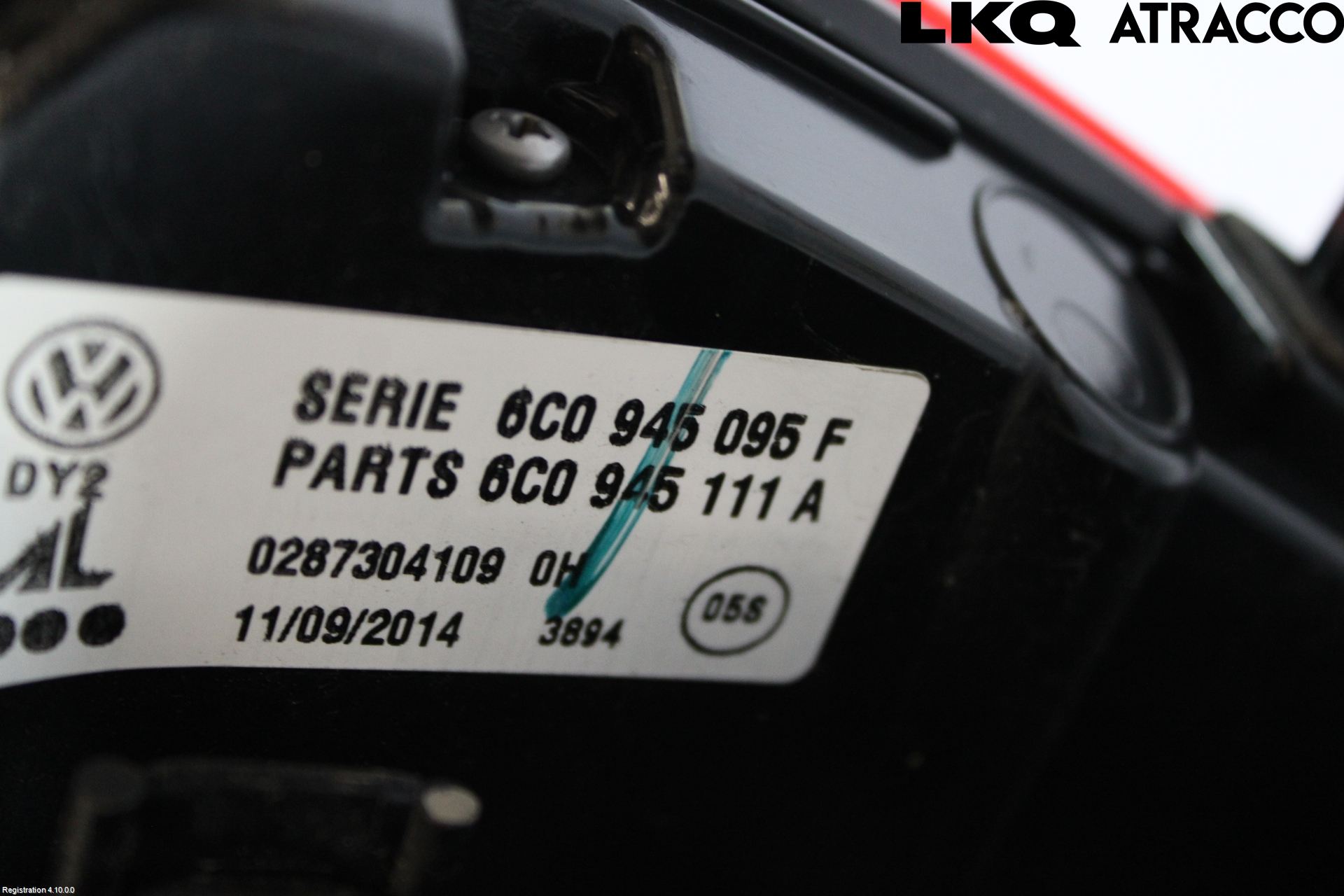 Volkswagen VW POLO 10-17 Bakljus Vänster