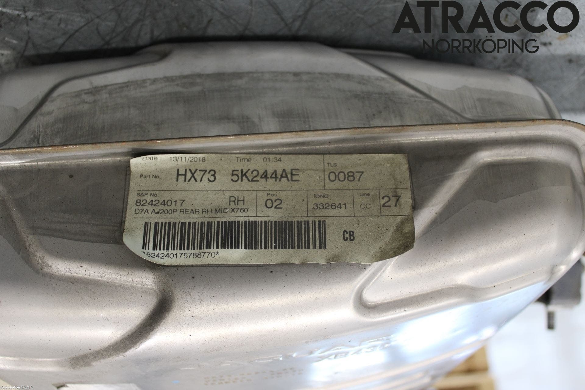 Jaguar XE (X760) 15-24 Avgas Bakre Dämpare