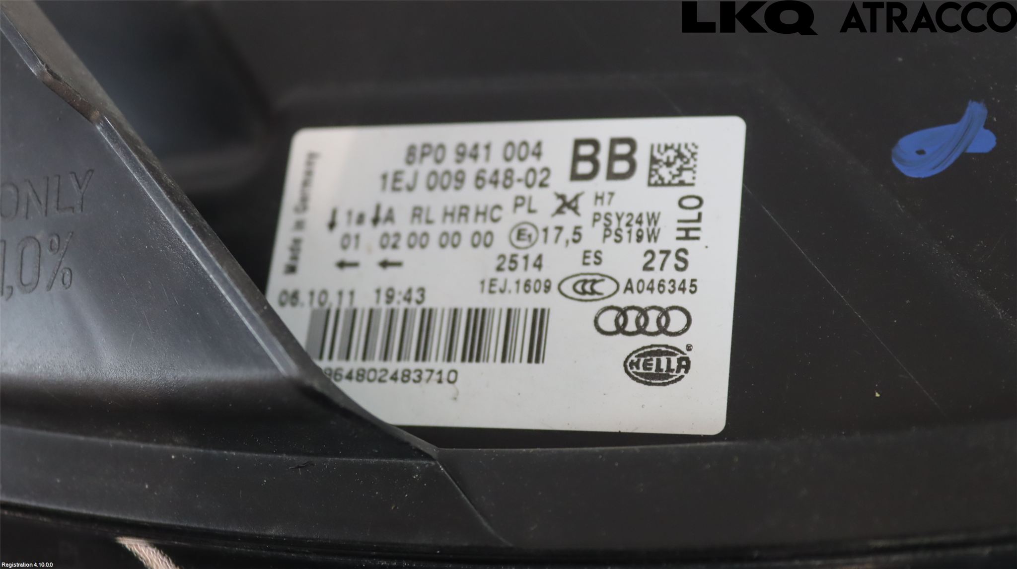 Audi A3/S3 05-13 Strålkastare Höger