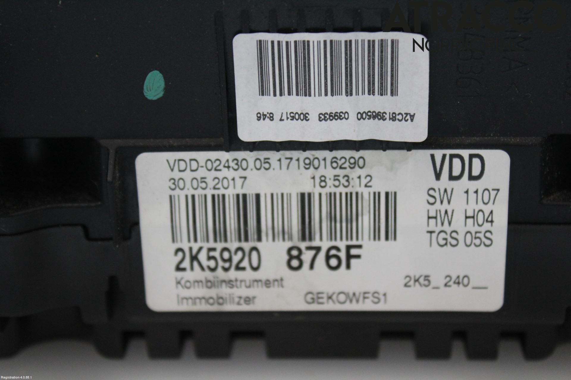 Volkswagen VW CADDY 16-20 Instrument Komb