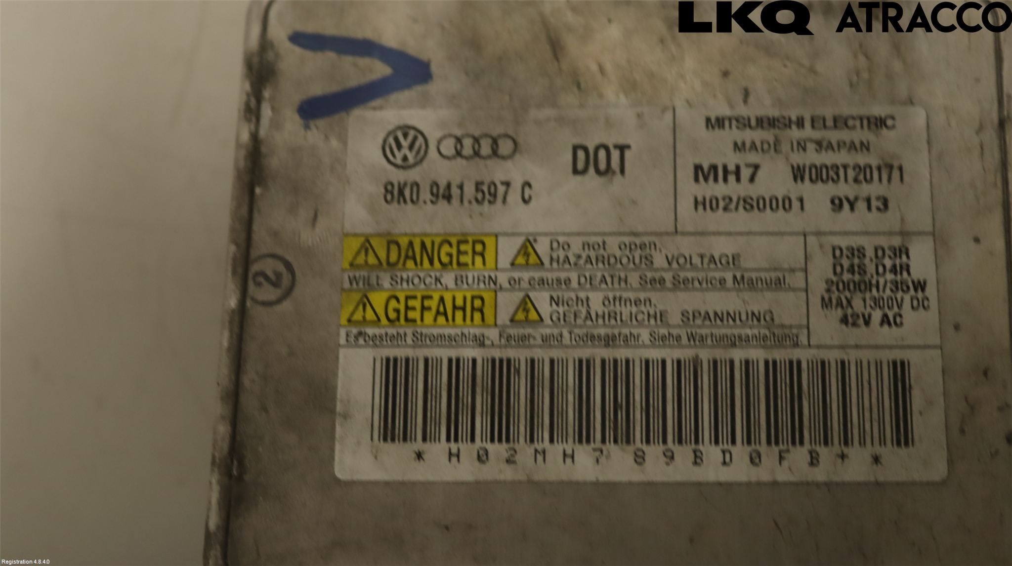 Audi A4/S4 08-11 Styrenhet Strålkastare