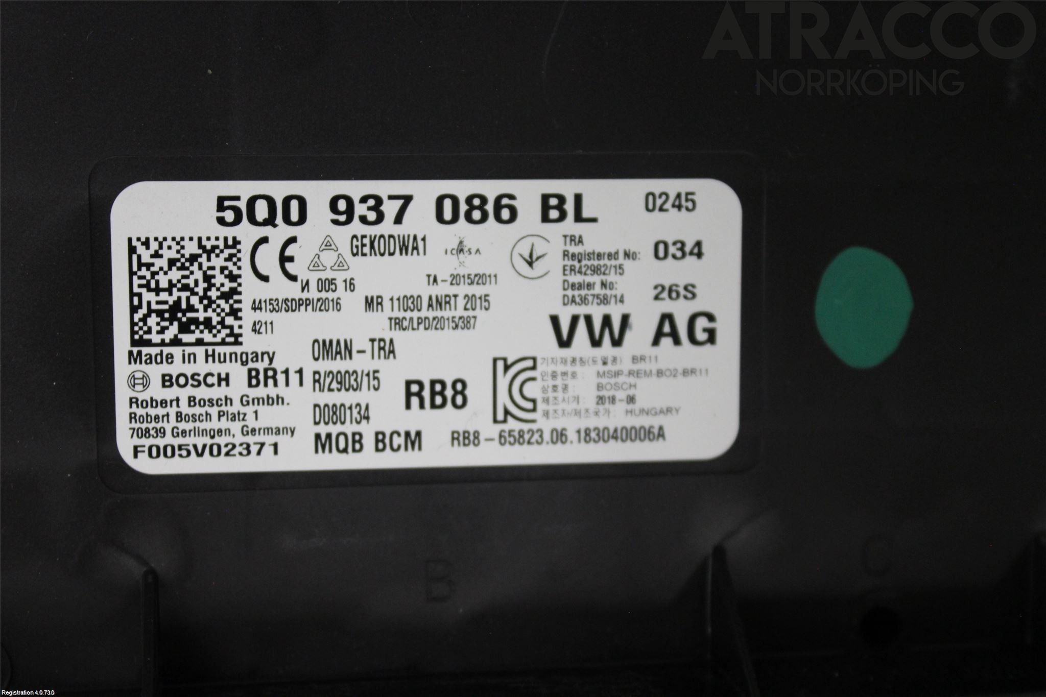 Volkswagen VW GOLF / E-GOLF VII 13-20 Komfort Styrdon