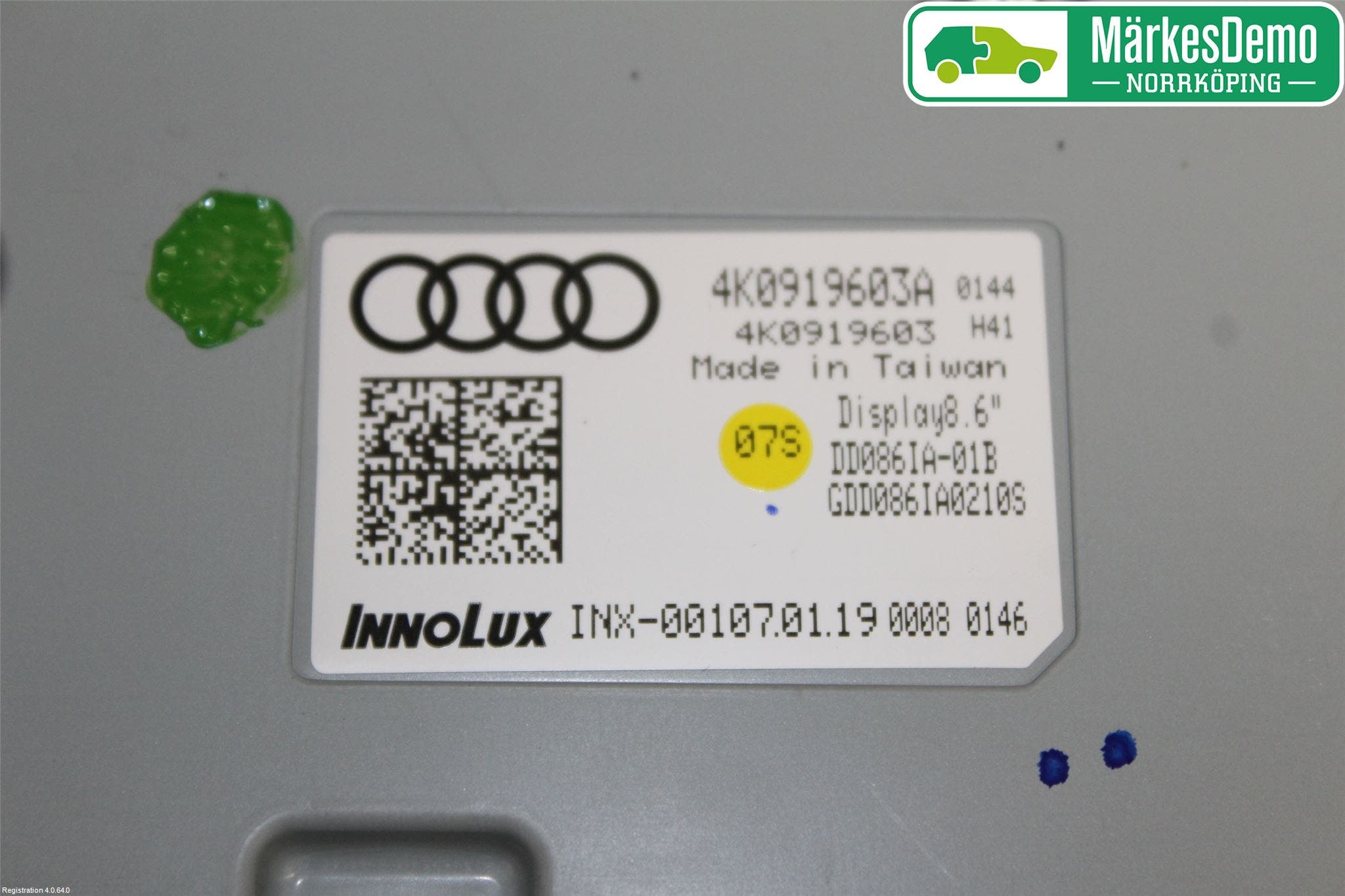 Audi A6 F2/C8 19- Kontrolldisplay