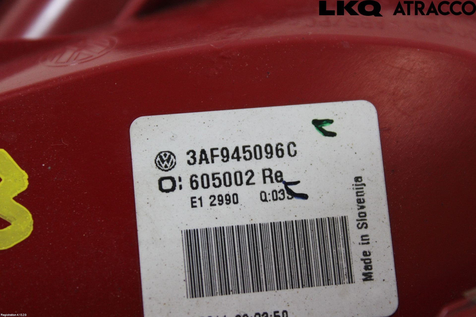 Volkswagen VW PASSAT 11-14 Bakljus Höger