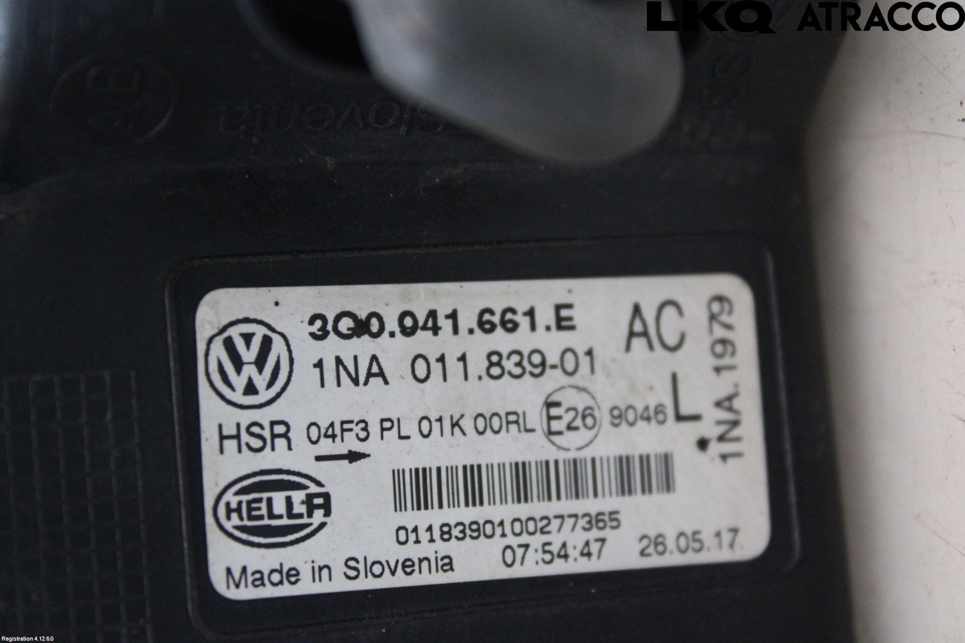 Volkswagen VW PASSAT 15-19 Dimljus-Varselljus Fram