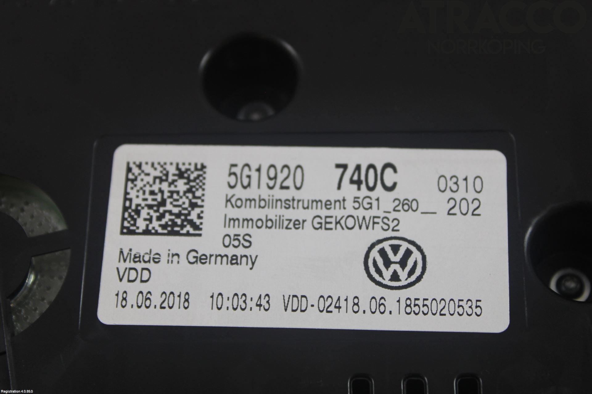 Volkswagen VW GOLF / E-GOLF VII 13-20 Instrument Komb