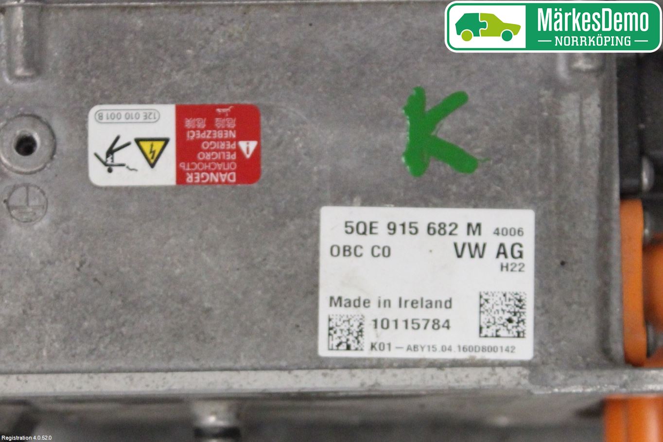 Volkswagen VW PASSAT 15-19 Batteriladdare Högspänning