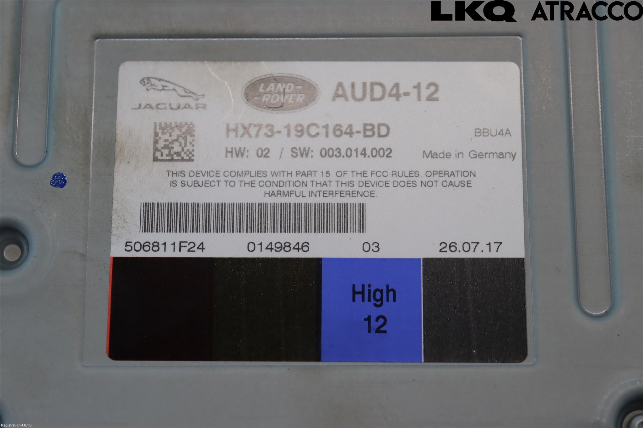 Jaguar XF (X260) 16-24 Radio-Stereo Förstärkare