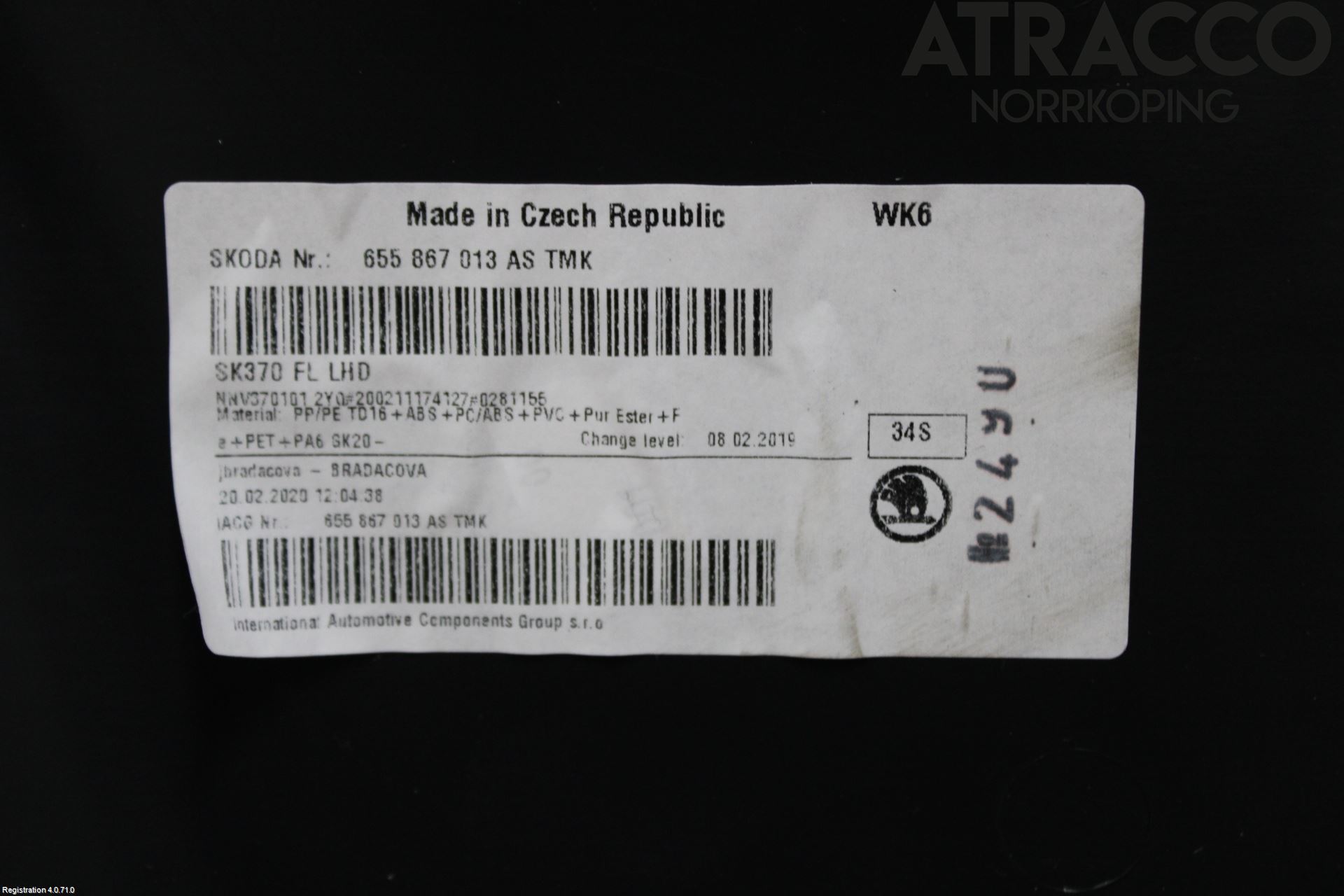 Skoda KAMIQ 20- Dörrklädsel Vä