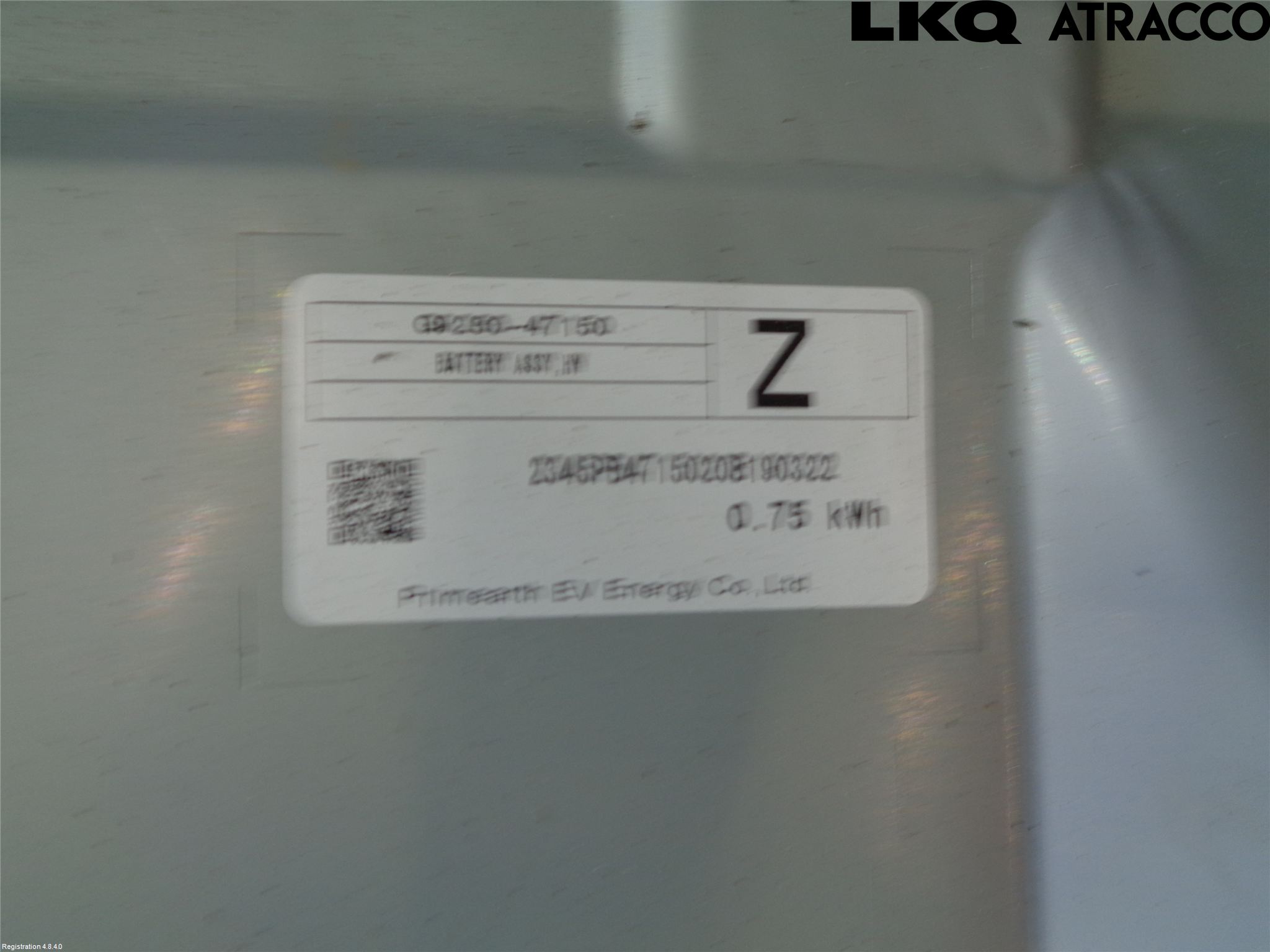 Toyota COROLLA 19- Batteri Högspänning