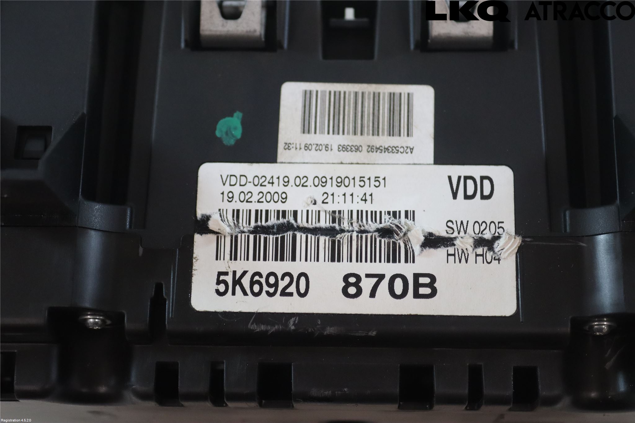 Volkswagen VW GOLF VI 09-13 Instrument Komb