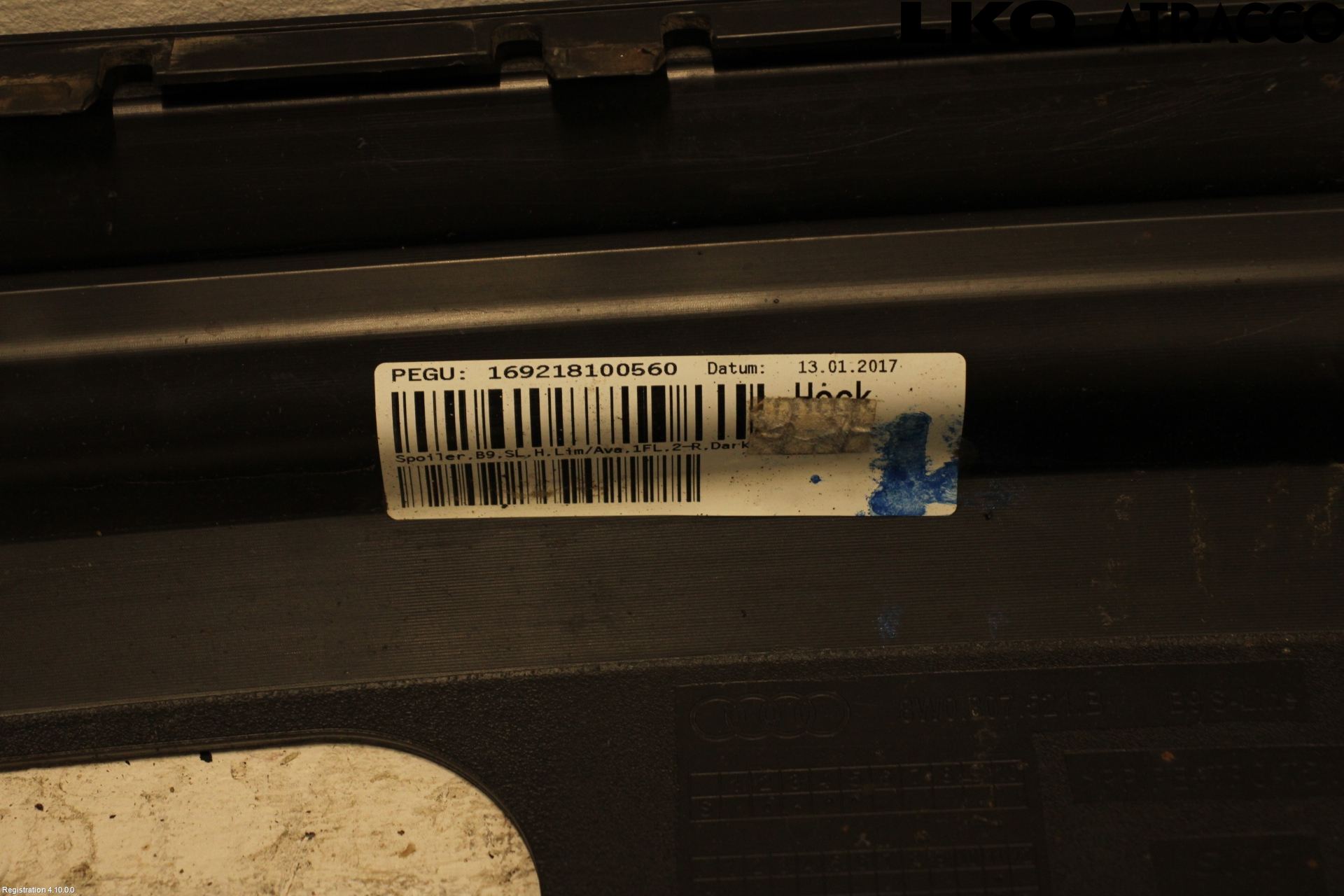 Audi A4/S4 B9 16-19 Spoiler Bak