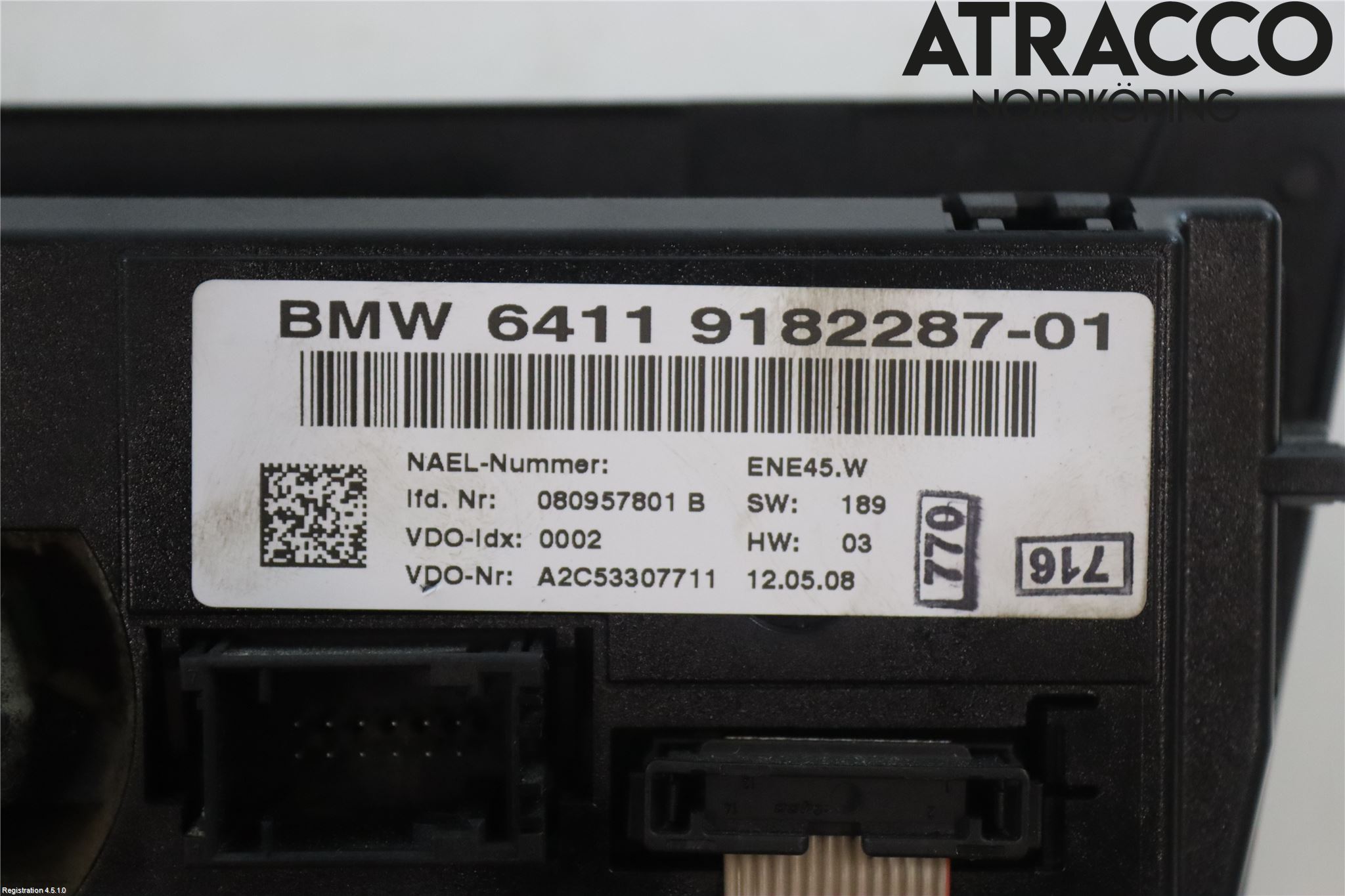 BMW 3 E90/91 SED/TOU 05-12 Värmereglage