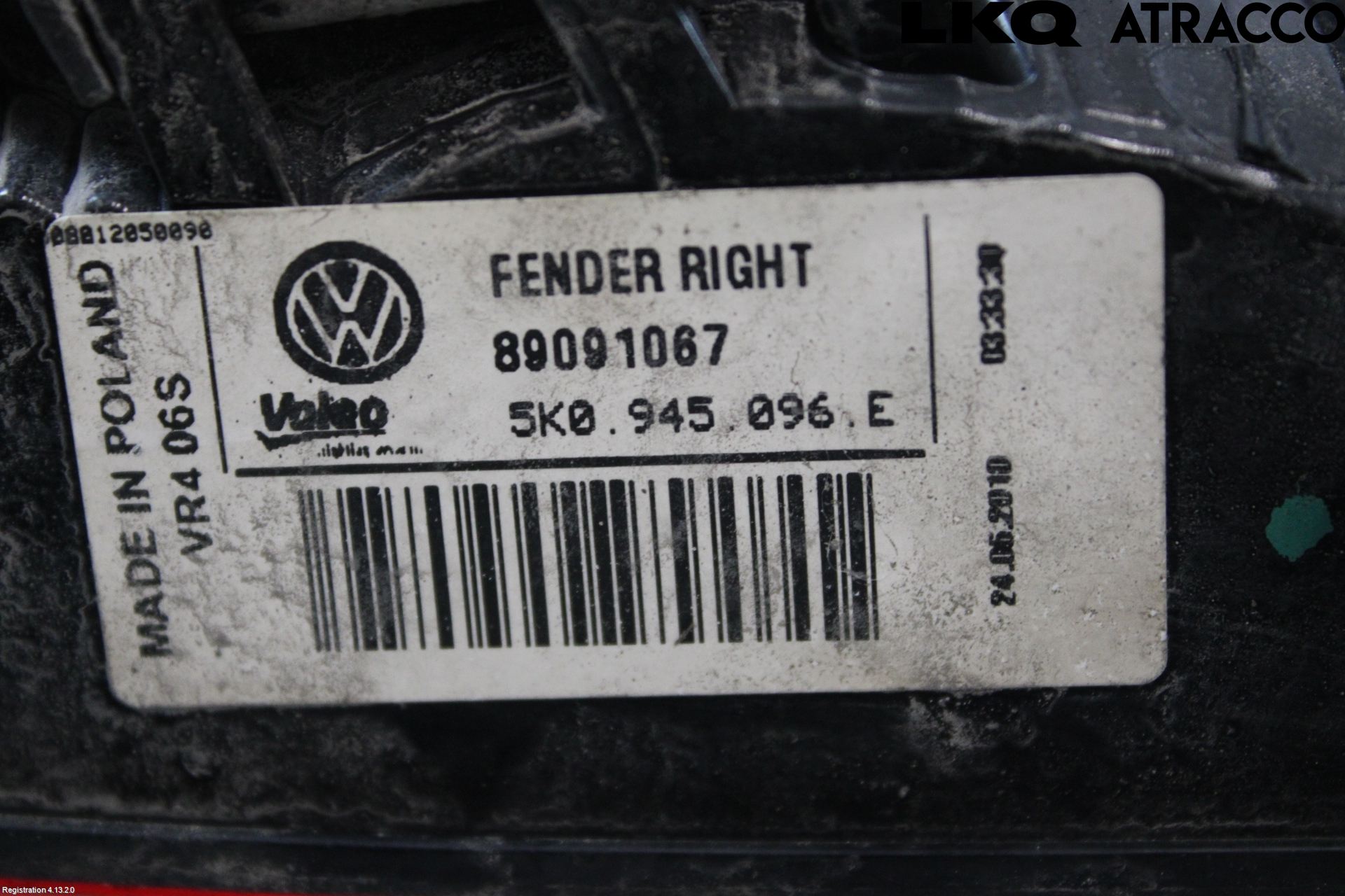 Volkswagen VW GOLF VI 09-13 Bakljus Höger
