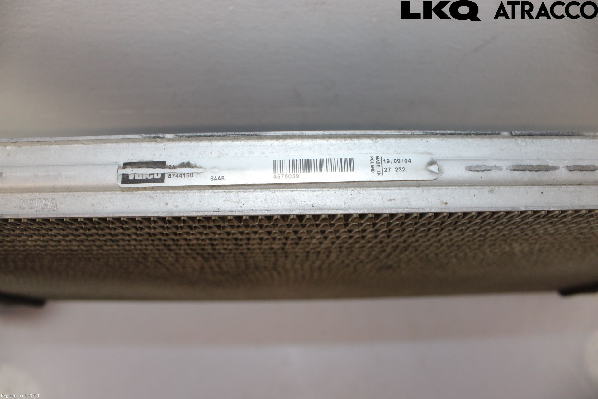 Saab 9-5 -05 Laddluft-Intercooler Kyl
