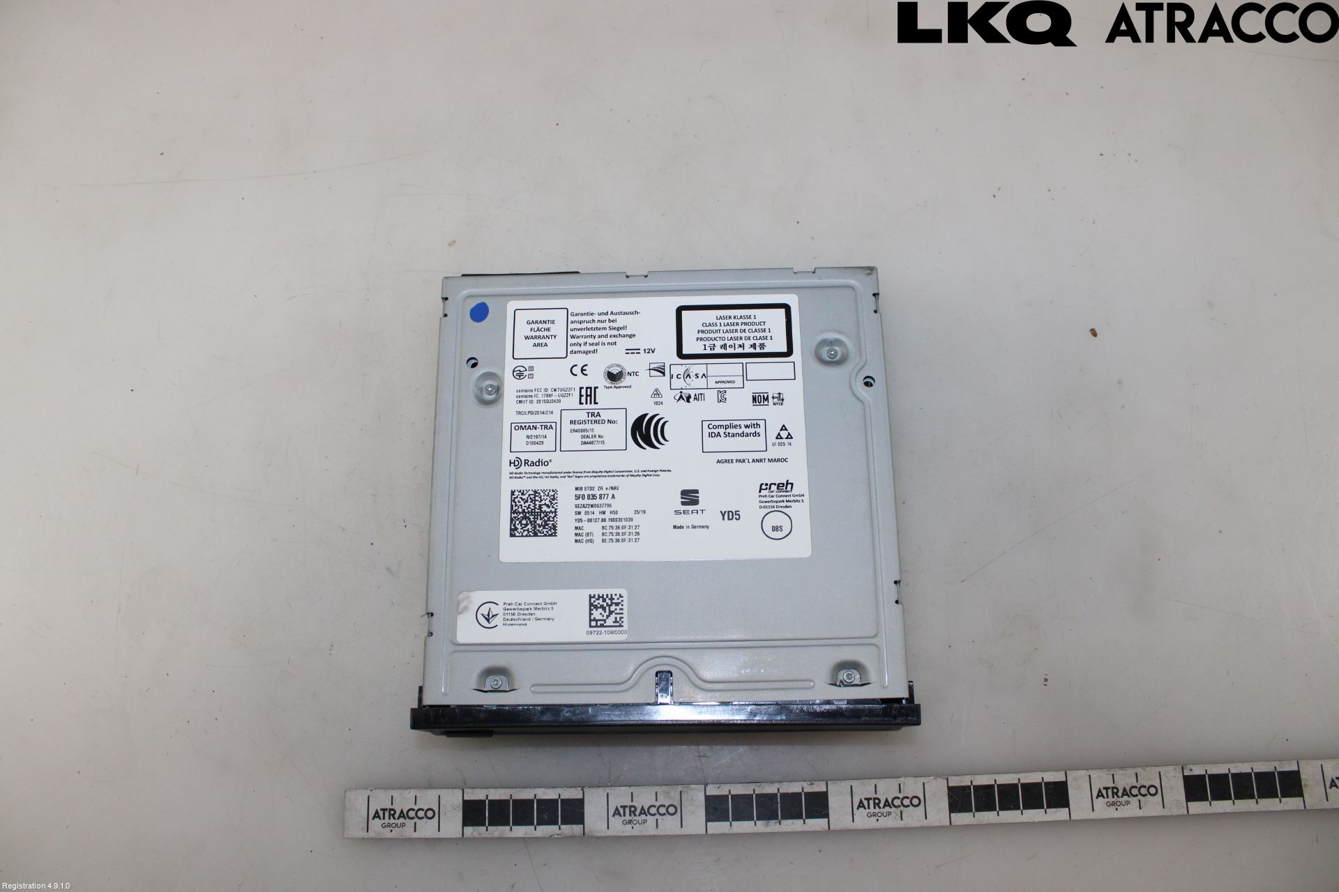 Seat ATECA 16->> Cd Radio - Multimediapanel