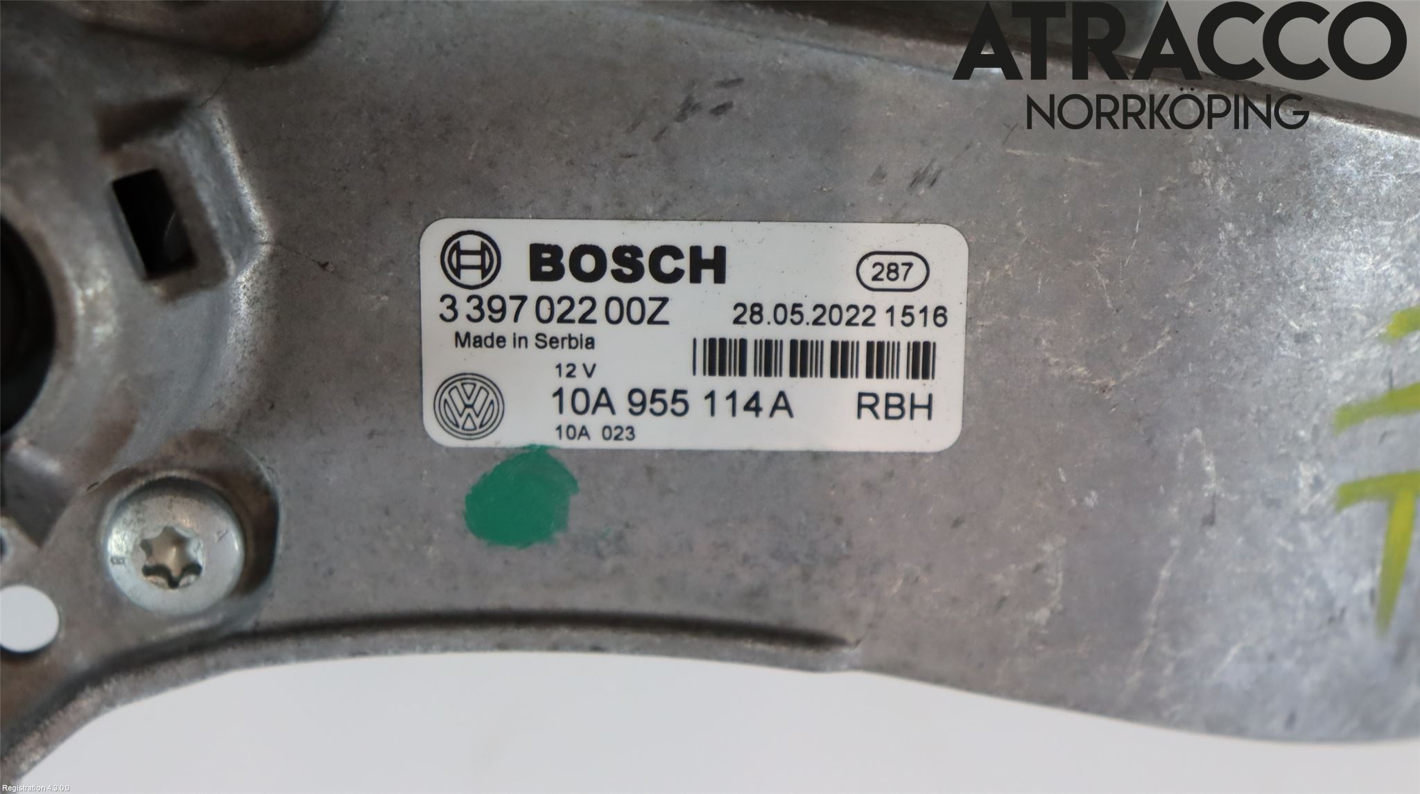 Volkswagen VW ID.3 21- Torkarmekanism Vindruta