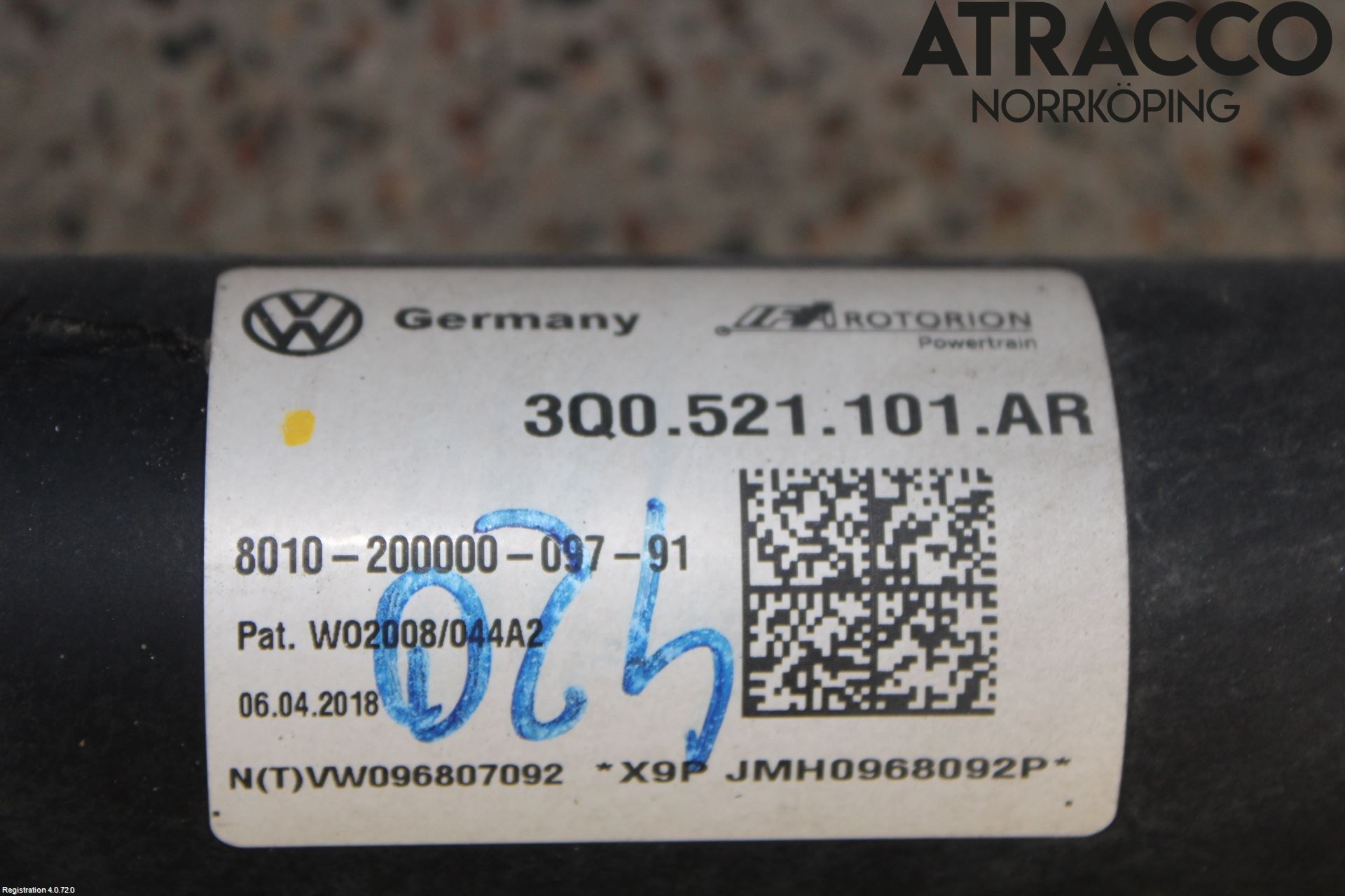 Volkswagen VW ARTEON 17- Mellanaxel Komp