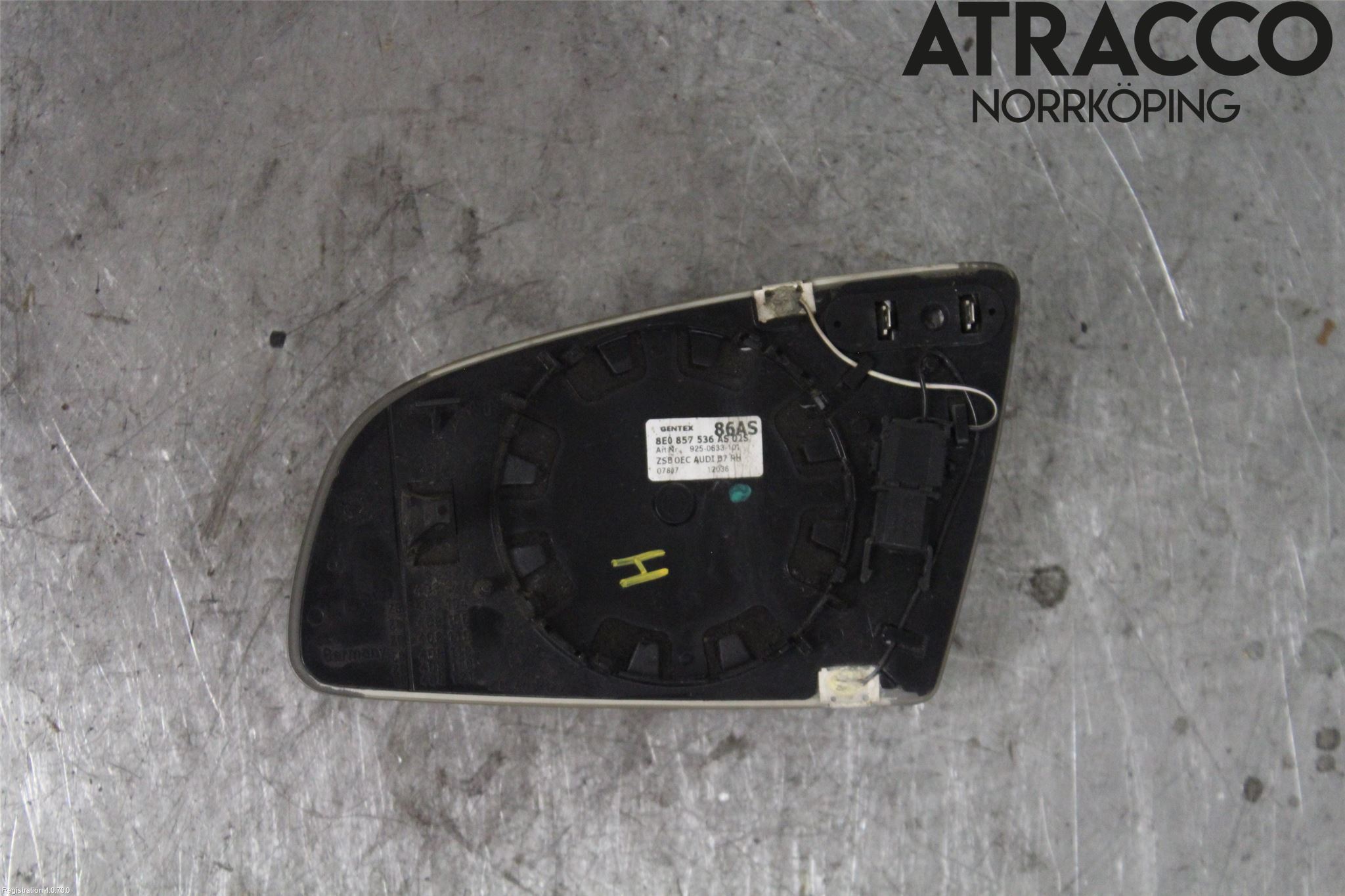 Audi A6/S6     05-11 Spegelglas Hö