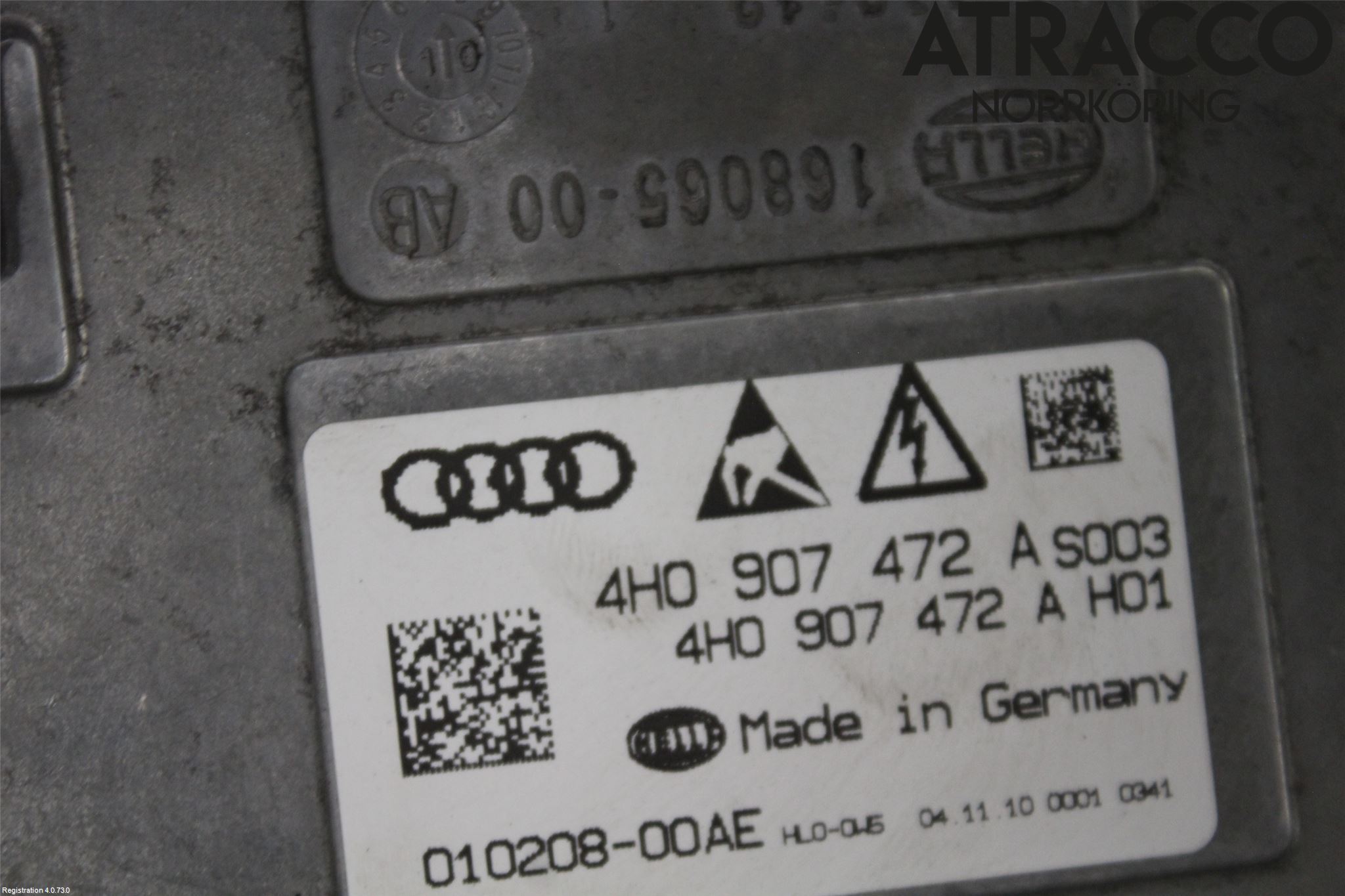 Audi A8/S8 4H 10-17 Styrenhet Strålkastare