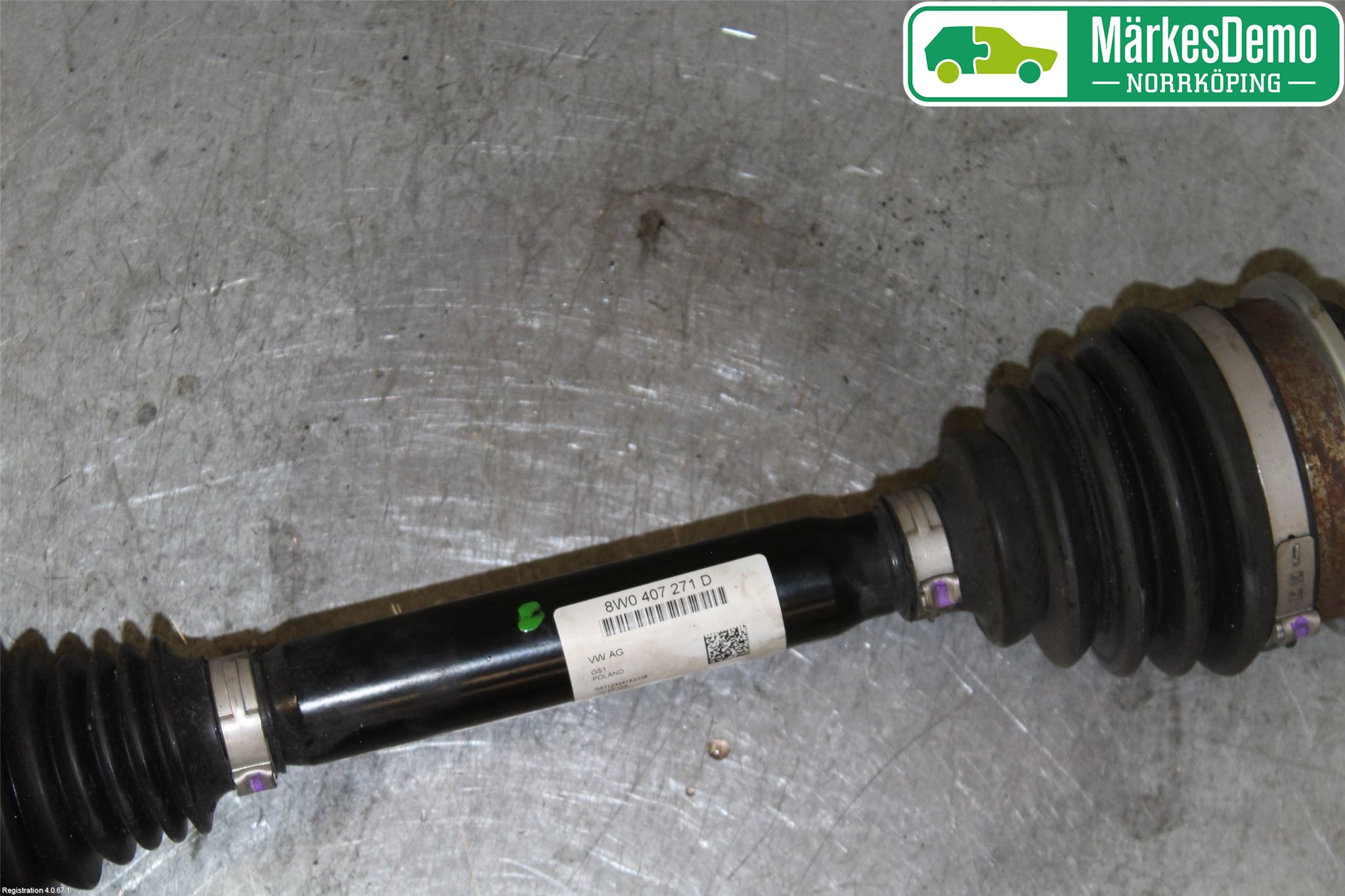 Audi A4/S4 B9 20- Drivaxel Fram Vänster