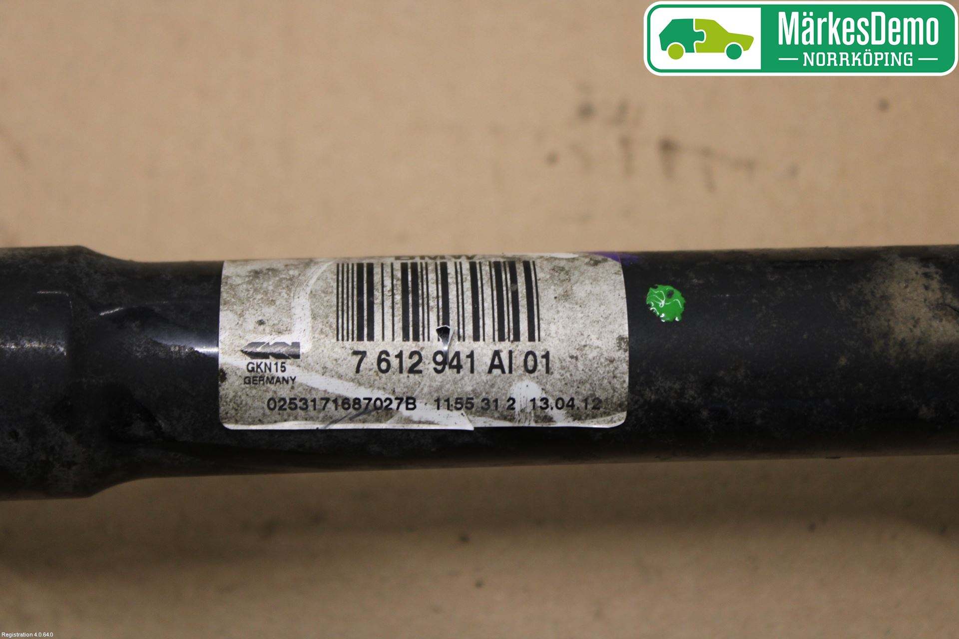 BMW 5 F10/F11/F18 09-17 Drivaxel Bak Vänster