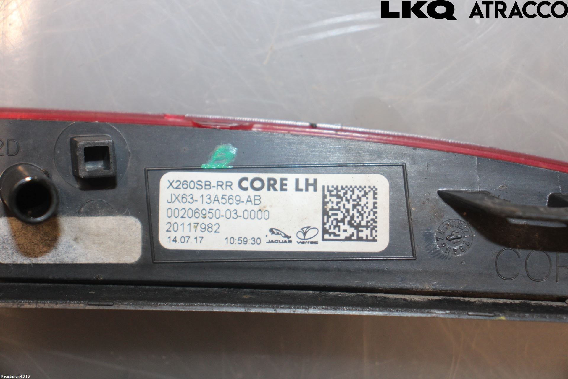 Jaguar XF (X260) 16-24 Dimljus/Reflex Bak
