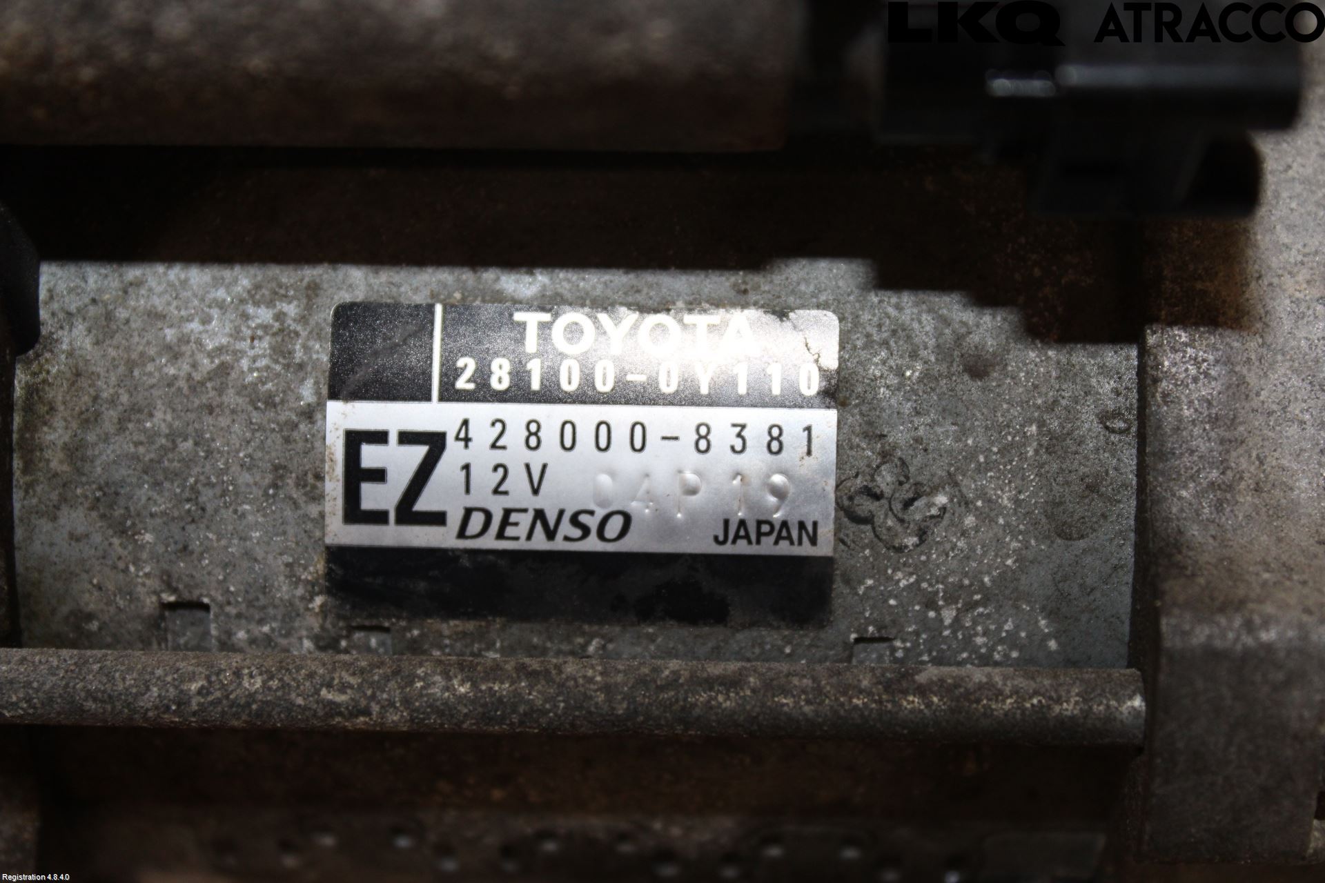 Toyota YARIS XP130 12-14 Startmotor