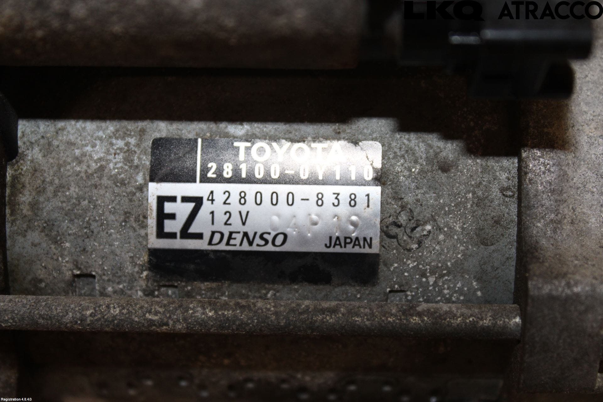 Toyota YARIS XP130 12-14 Startmotor