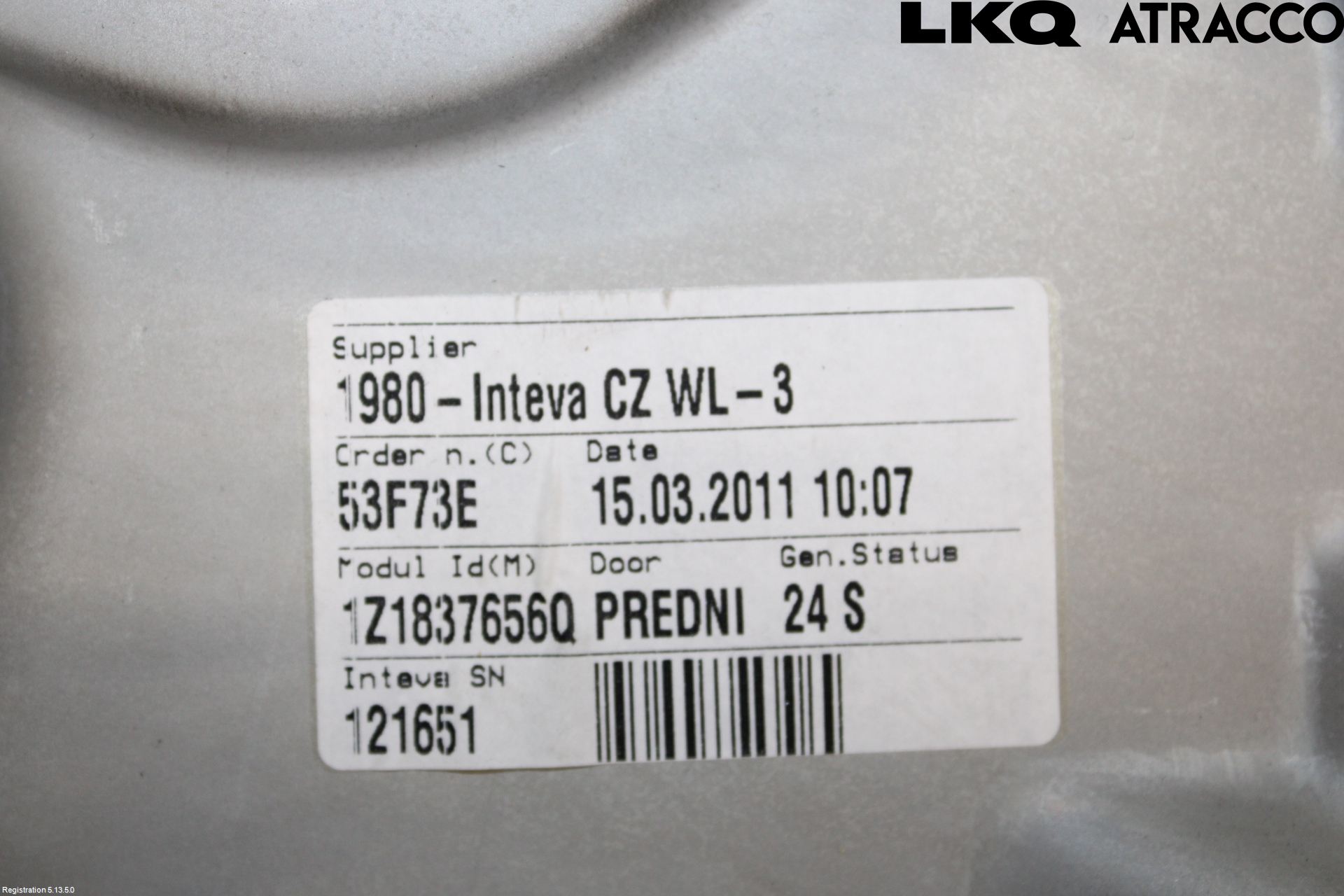 Skoda OCTAVIA (1Z) 05-13 Fönsterhiss El Kompl