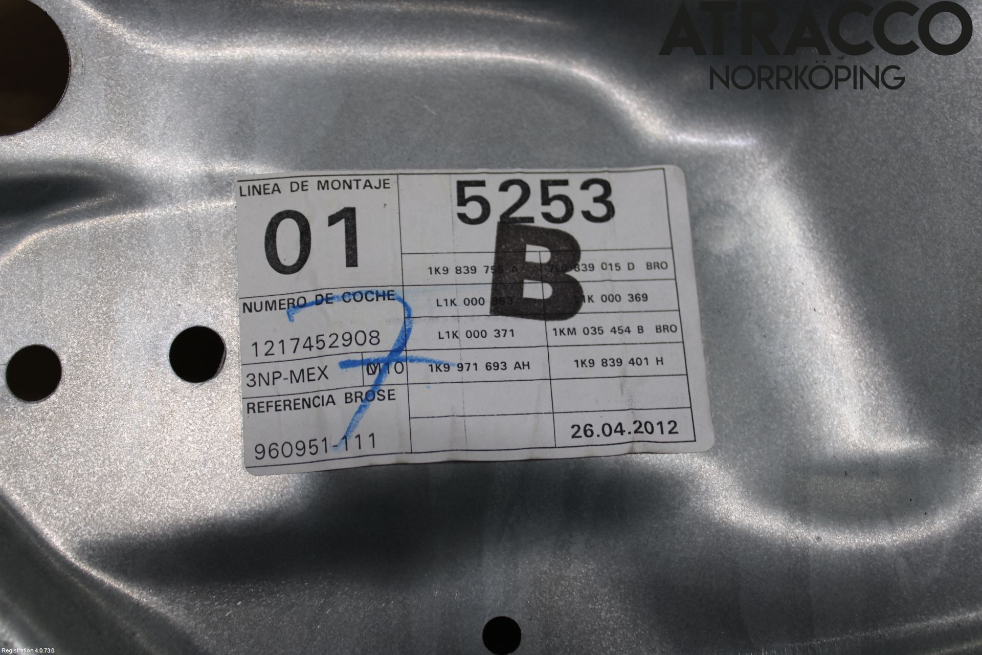 Volkswagen VW GOLF VI 09-13 Fönsterhiss El Kompl