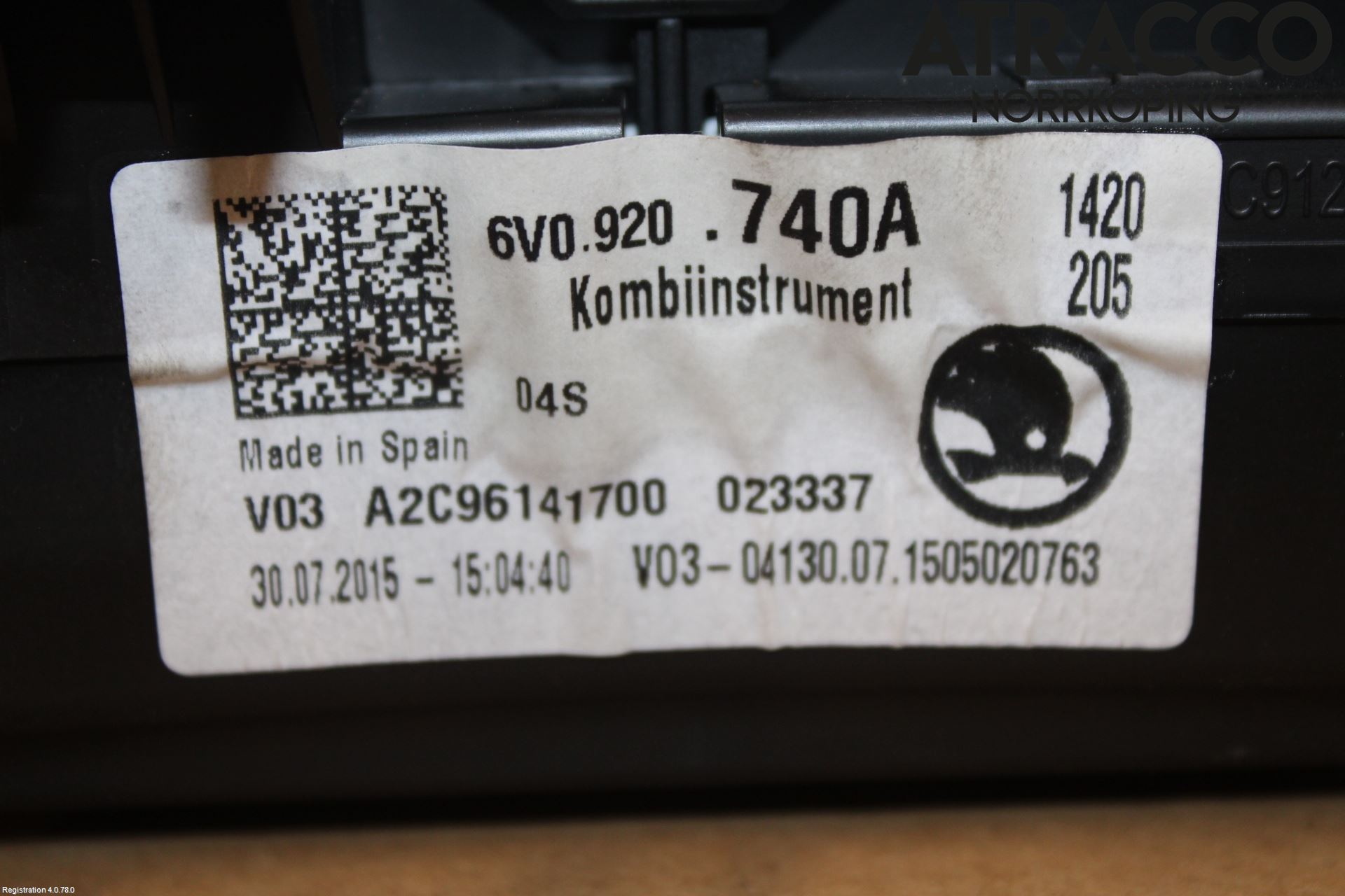Skoda FABIA 15-21 Instrument Komb