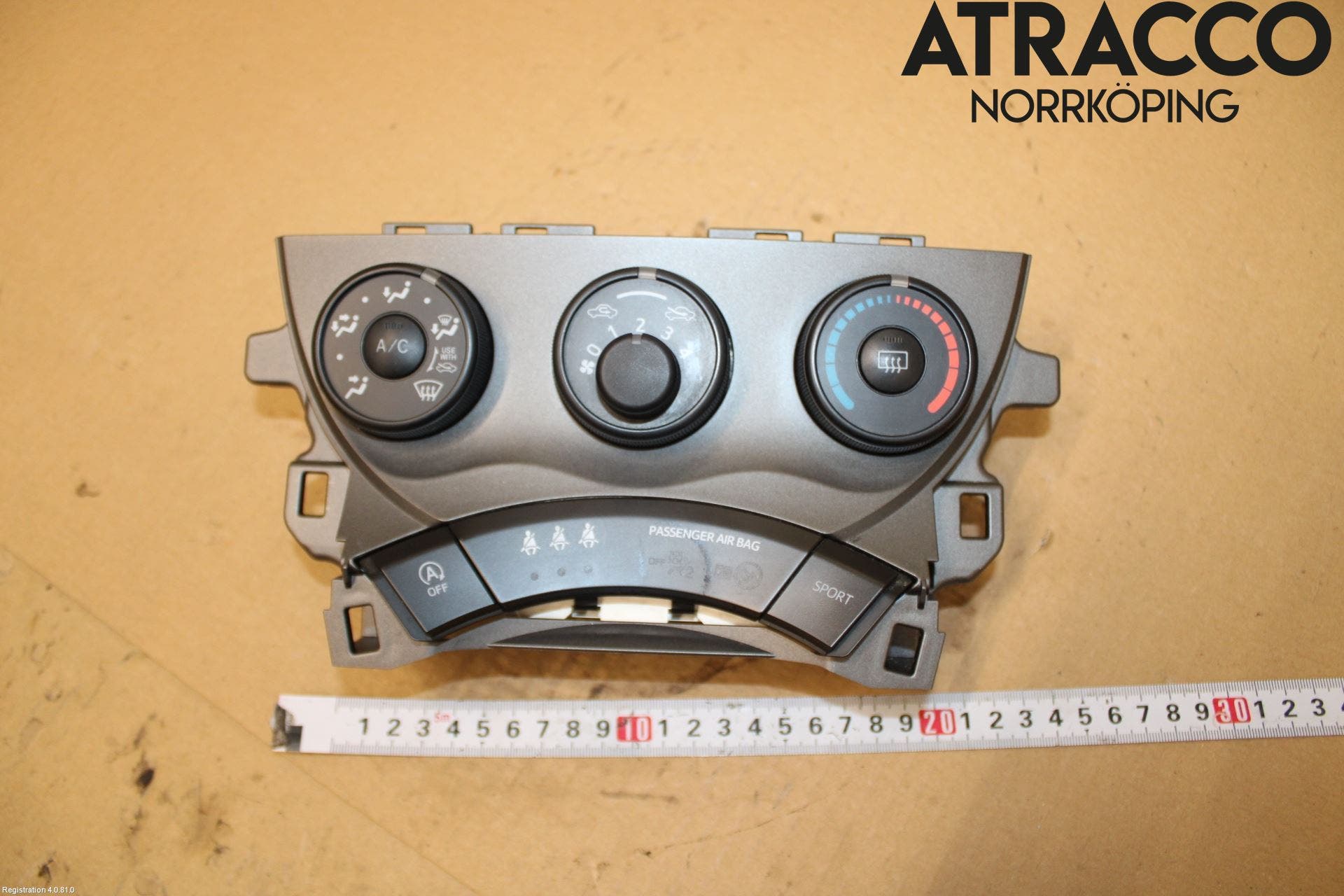 Toyota VERSO-S 11-16 Värmereglage