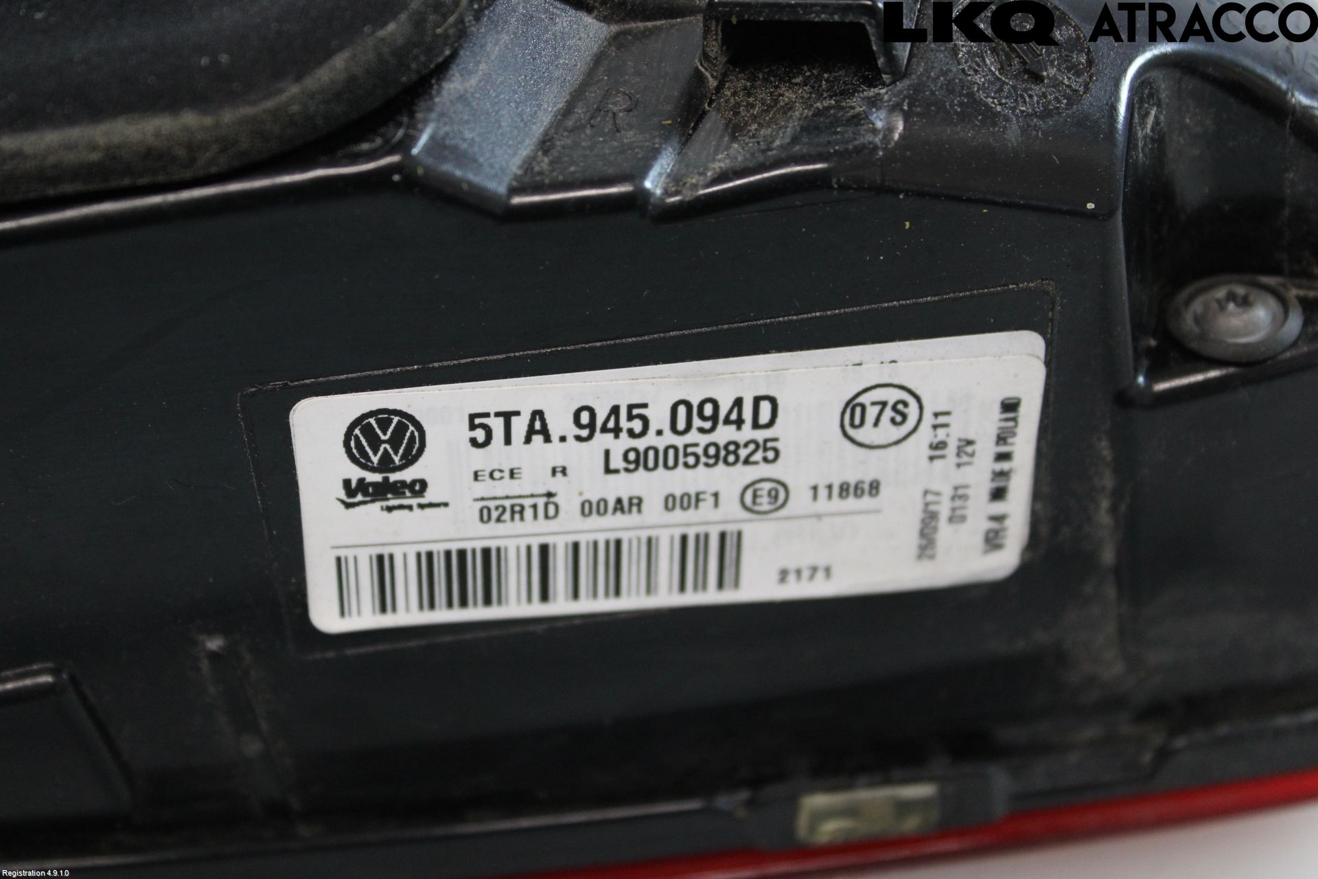 Volkswagen VW TOURAN 16- Bakljus Lucka Hö
